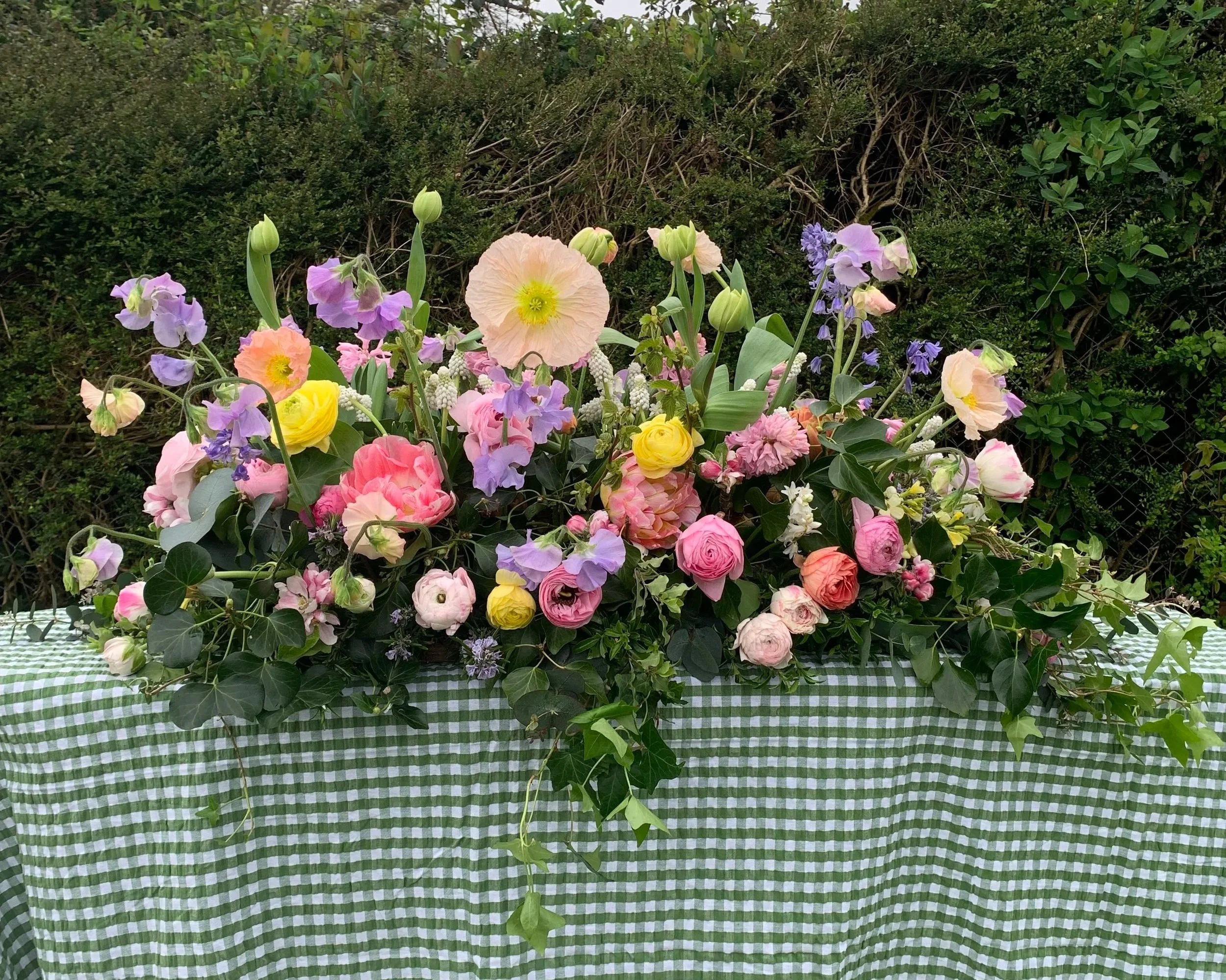 Sidmouth funeral flowers floral tribute wild meadow of spring flowers