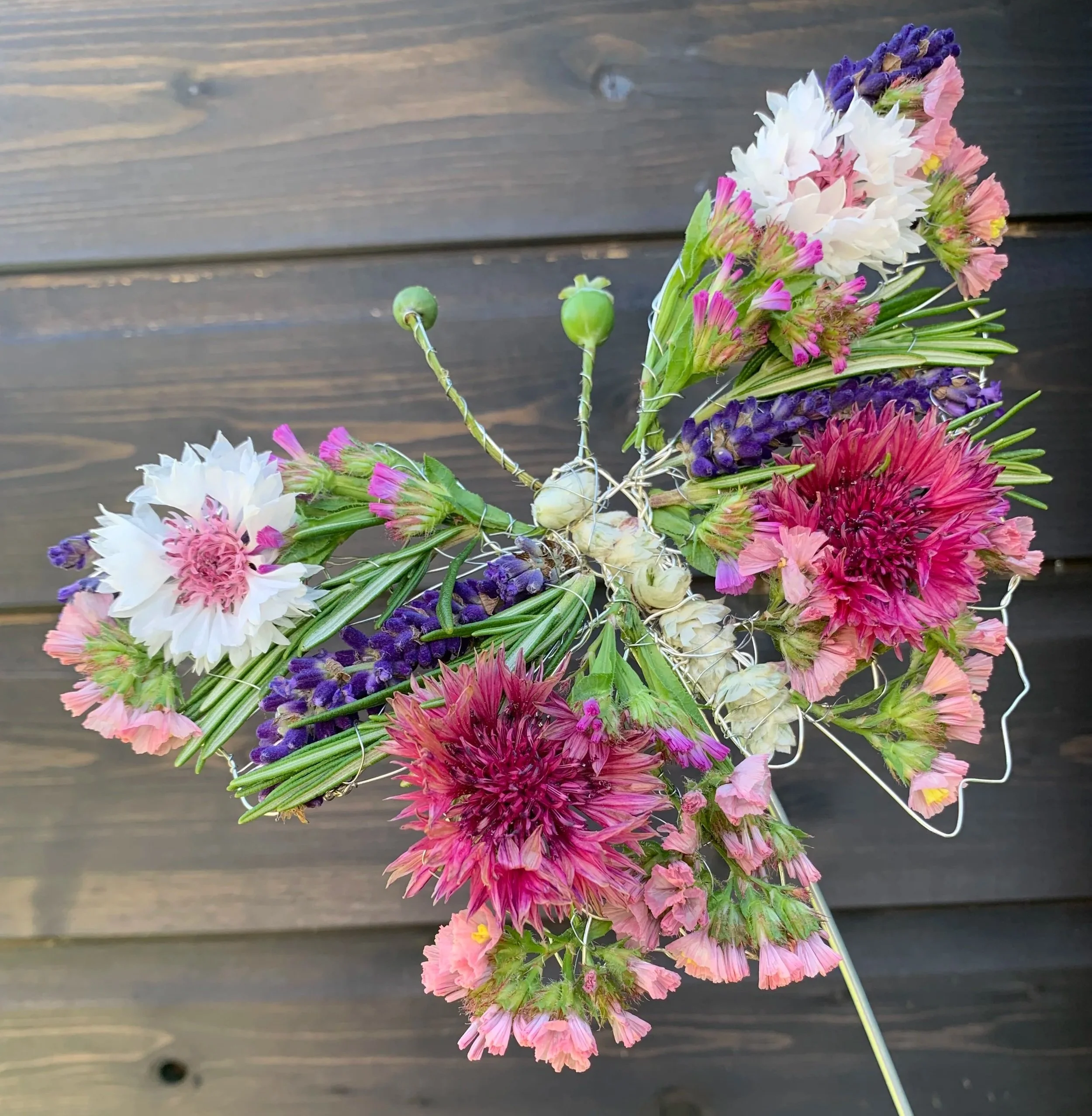 Unique funeral tribute Devon floral butterfly