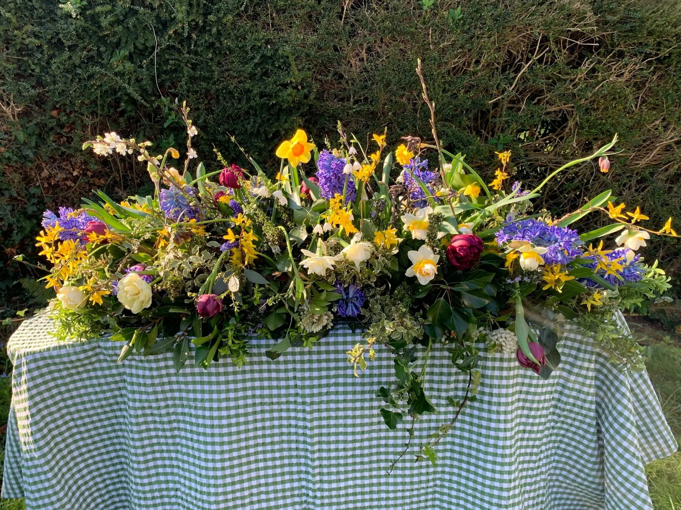 Sustainable floral tribute natural funeral flowers Sidmouth eco burial