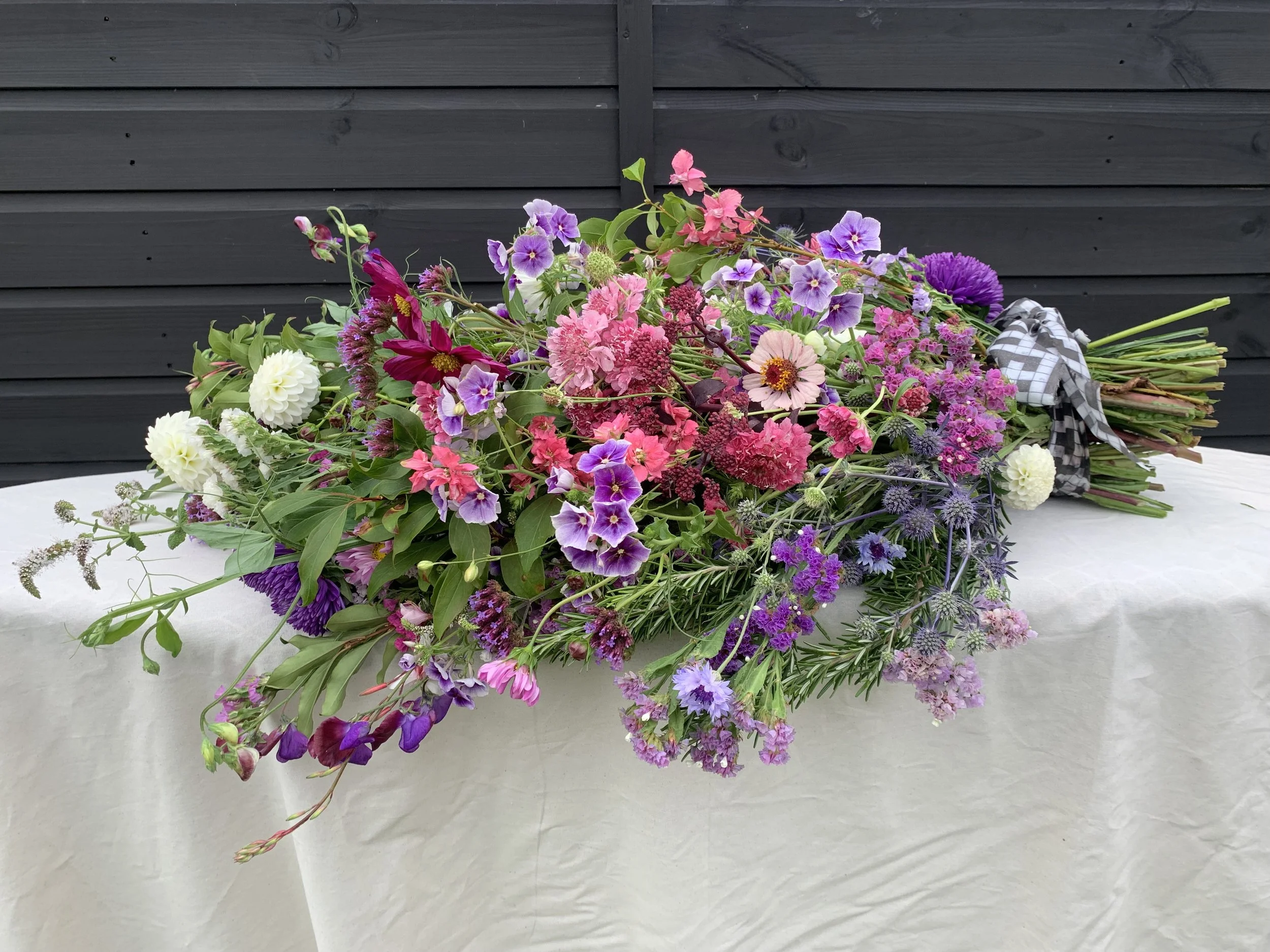 Devon funeral flowers wild and natural farewell sheaf for eco burial