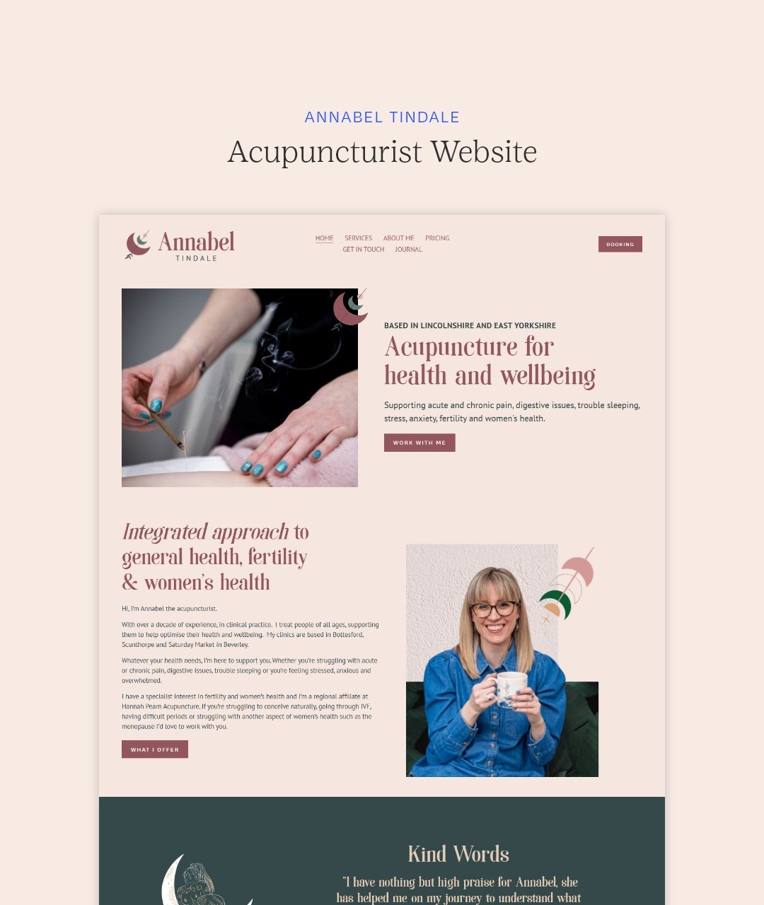 A couple of recently launched websites and the lovely feedback I received.

The first was a website refresh for @annabel_tindale_acupuncture where we updated her her site to better reflect the clients she was working with.
The second was a 'Starter W