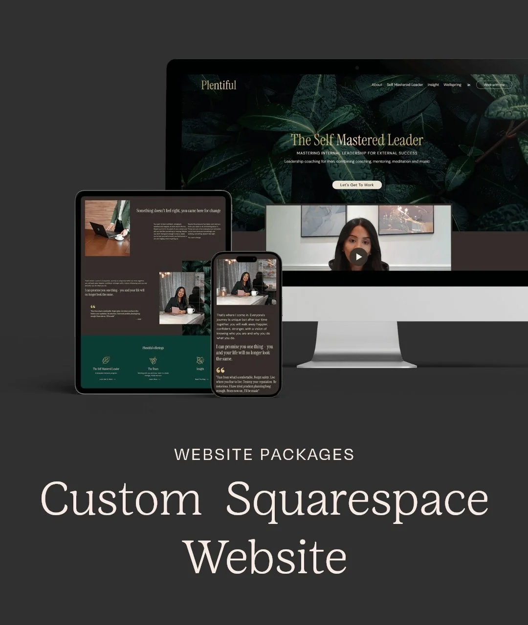 Sharing some details about one of my two main website packages along with some examples of my favourte projects!
The full custom Squarespace website design is perfect if you've been in business for a couple of years and are ready to update and upgrad