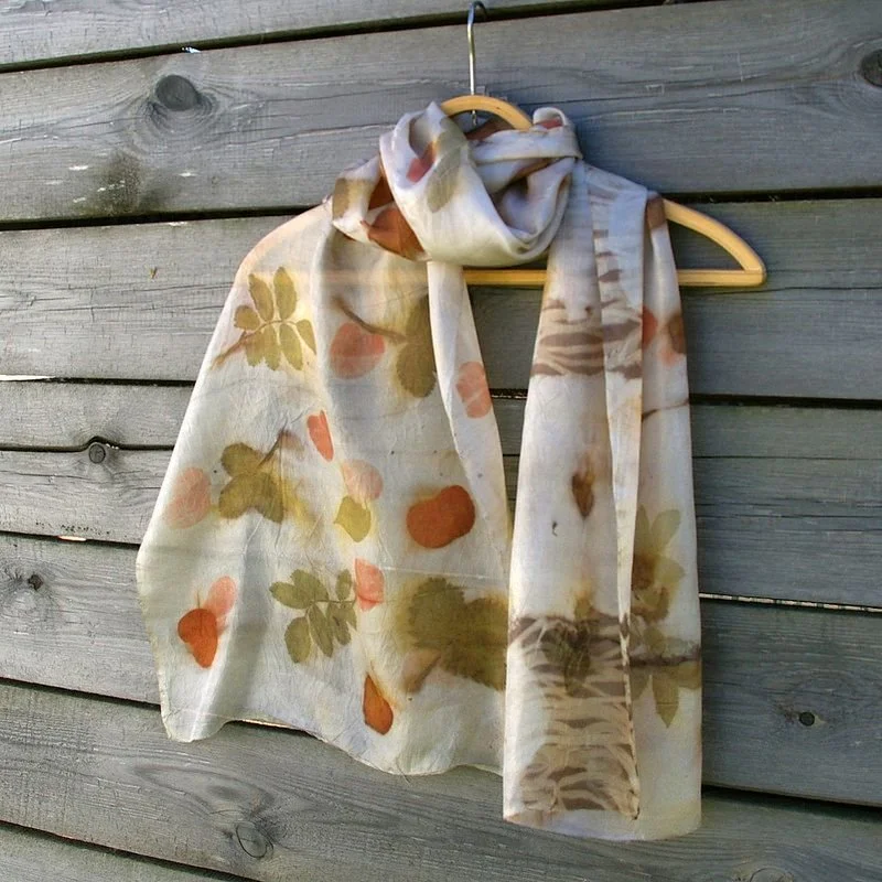 Eco-Print Silk Scarf @ Sugar Valley
