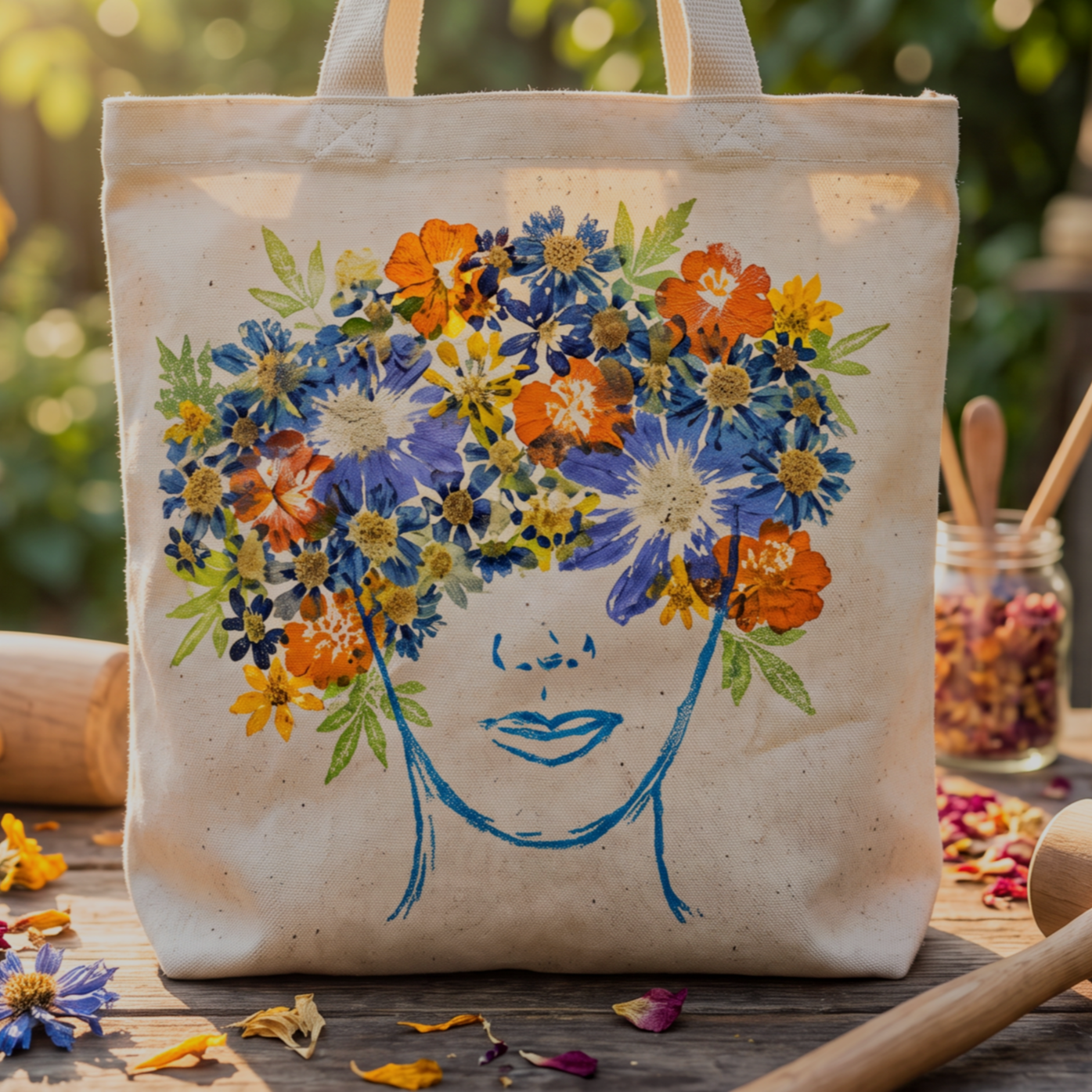 Canvas+tote+with+hammered+flower+prints+in+garden+setting+and+natural+light.png