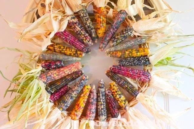 Glass Gem Corn Wreath