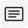 Simplified black and white icon of text lines.