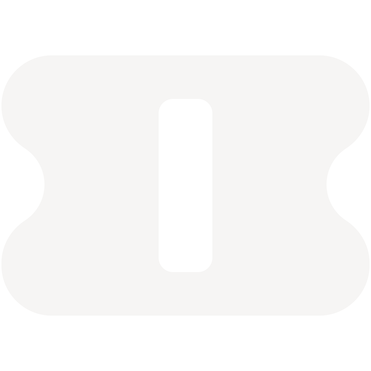 An abstract ticket icon on transparent background.