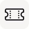 Simplified black and white icon of a calendar.