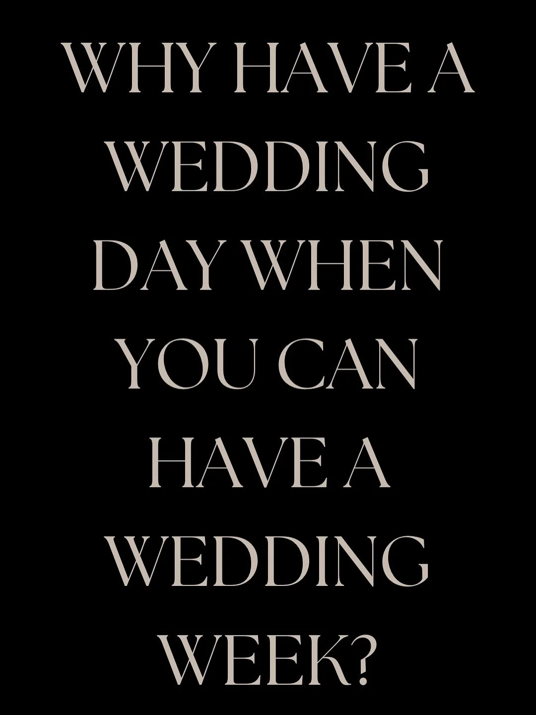 One day isn&rsquo;t enough.
Our couples are choosing something more meaningful &mdash; multi-day wedding experiences designed for connection, joy, and memory-making.

From aperitivo hour under the olive trees to castle dinners in nearby hilltop towns