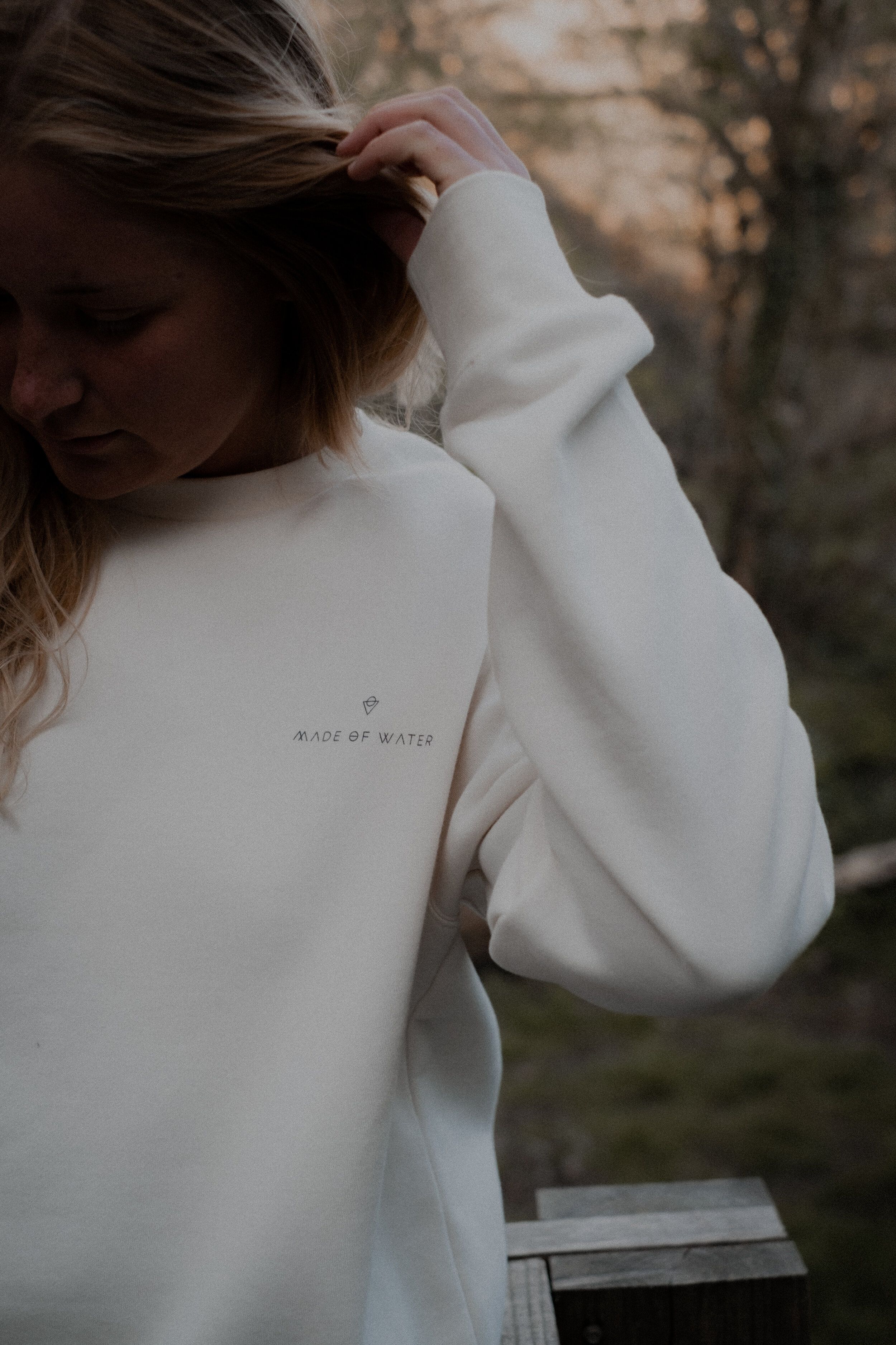 Made of Water | Crew Sweatshirt for Women - Cream - Cotton & Recycled Polyester