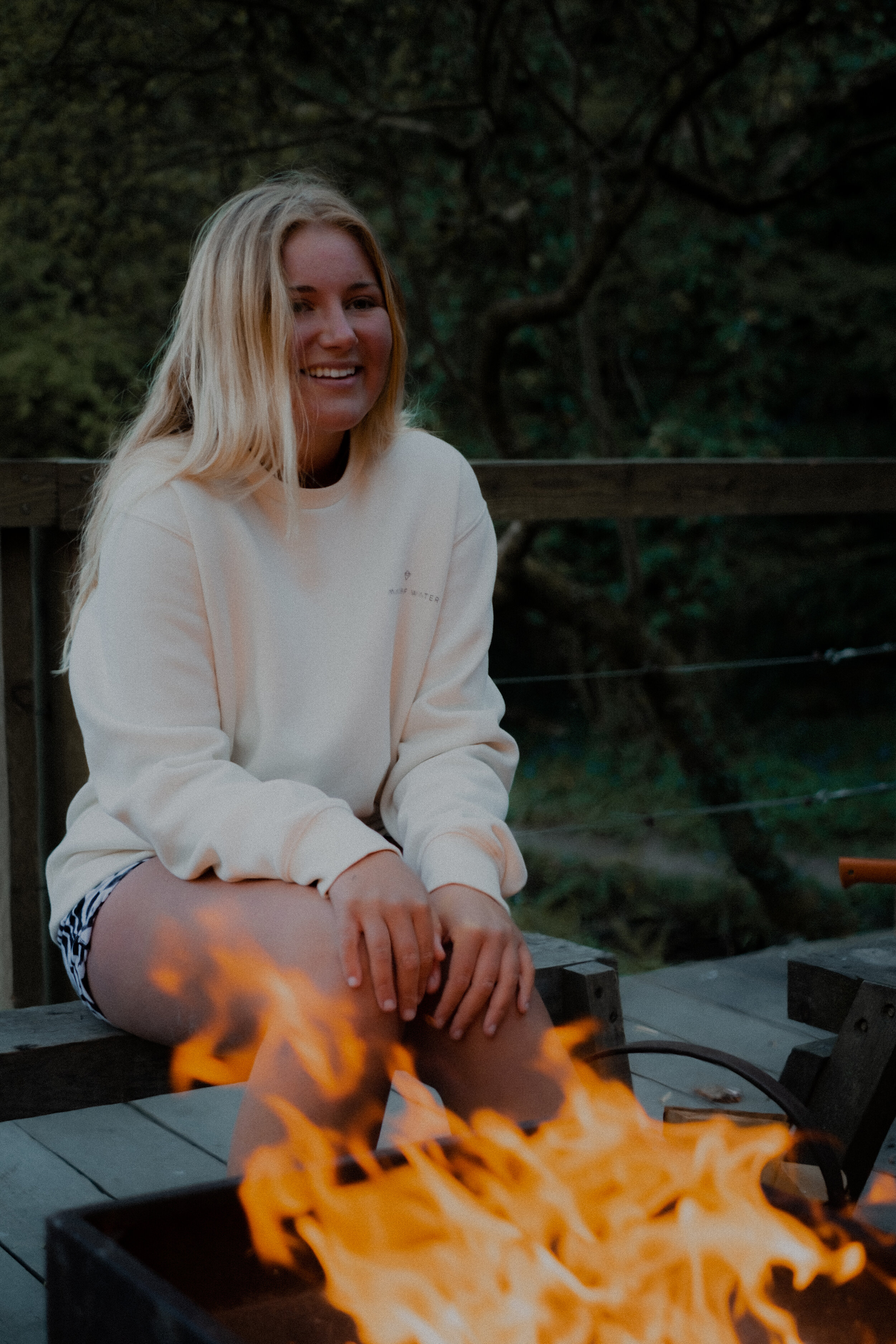 Made of Water | Crew Sweatshirt for Women - Cream - Cotton & Recycled Polyester