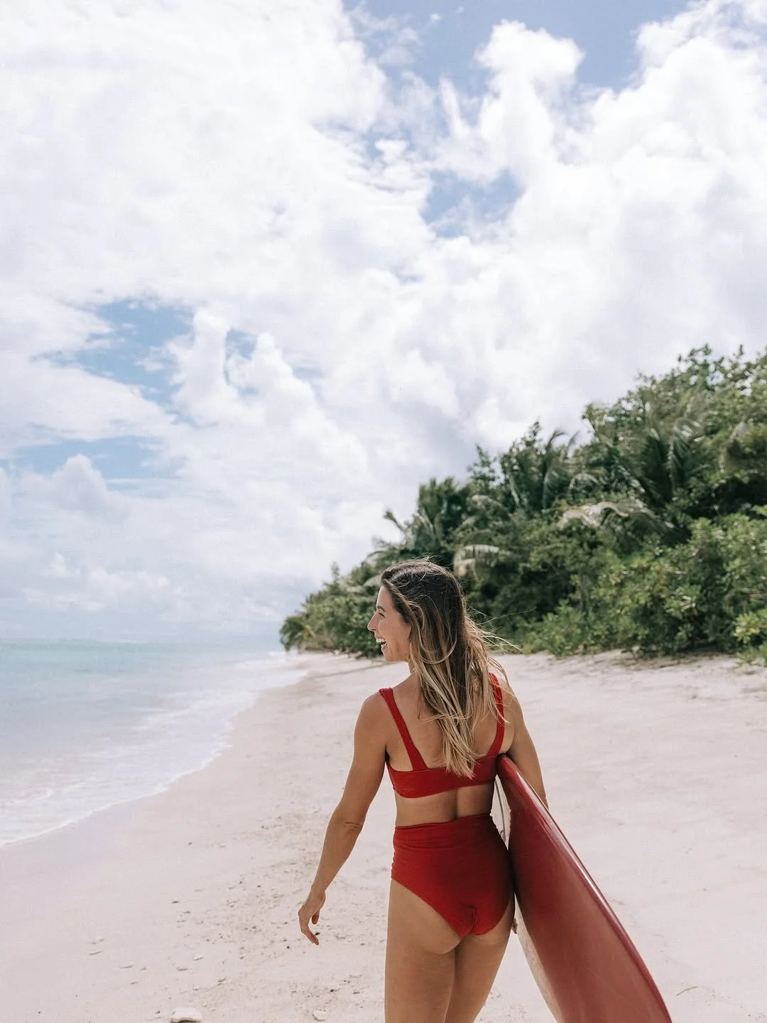Sunward Bound | Chilli - High Waisted Bikini Bottoms for Women