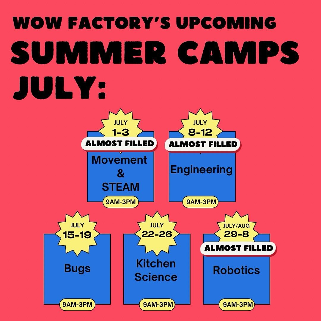 Hurry before it&rsquo;s too late! Our Summer camps are filling up fast and we want to see you there! Get signed up for our most popular camps now! 

Visit wholechildsd.com for registration