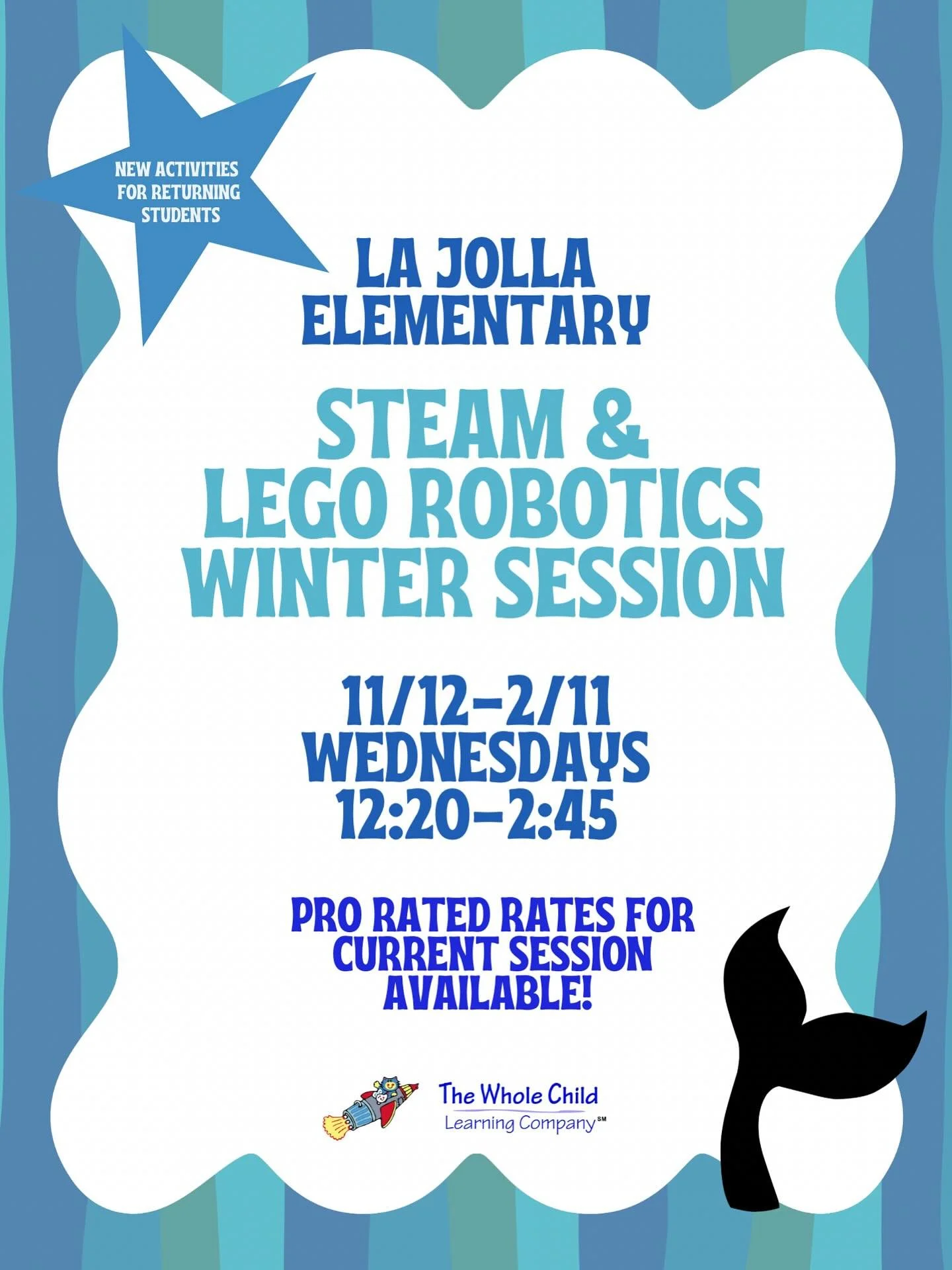 Hey LJE! We have spots left for our STEAM &amp; ROBOTICS class, at a prorated rate. Sign up at wholechildsd.com now!