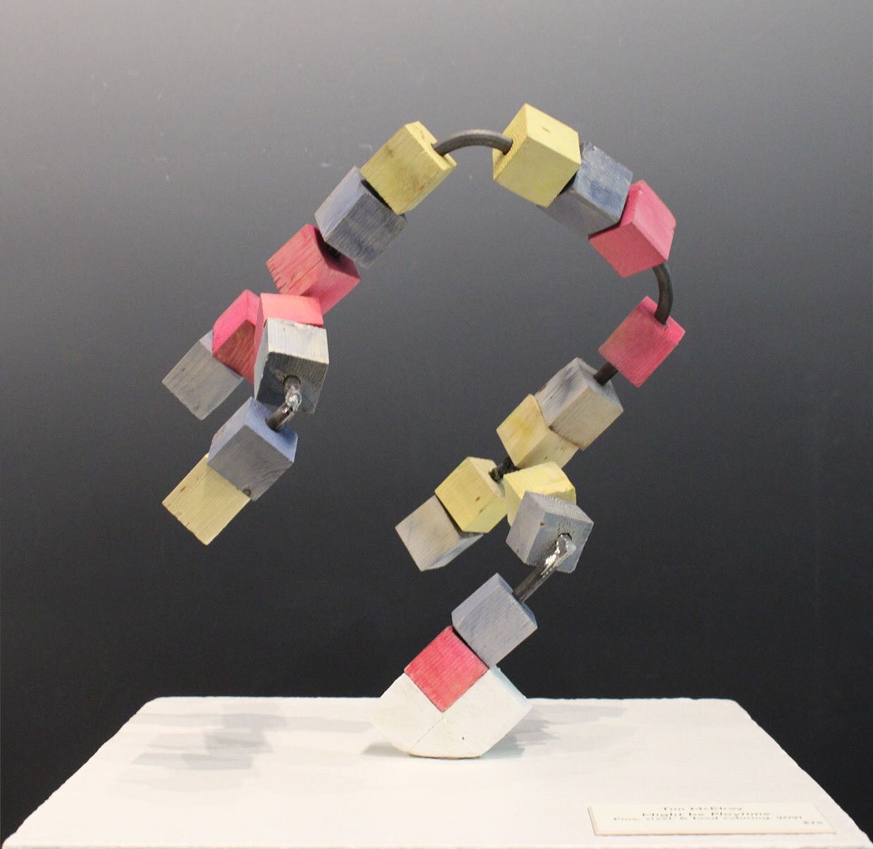 "Might Be PlayTime"
yellow Pine, Steel,& food coloring