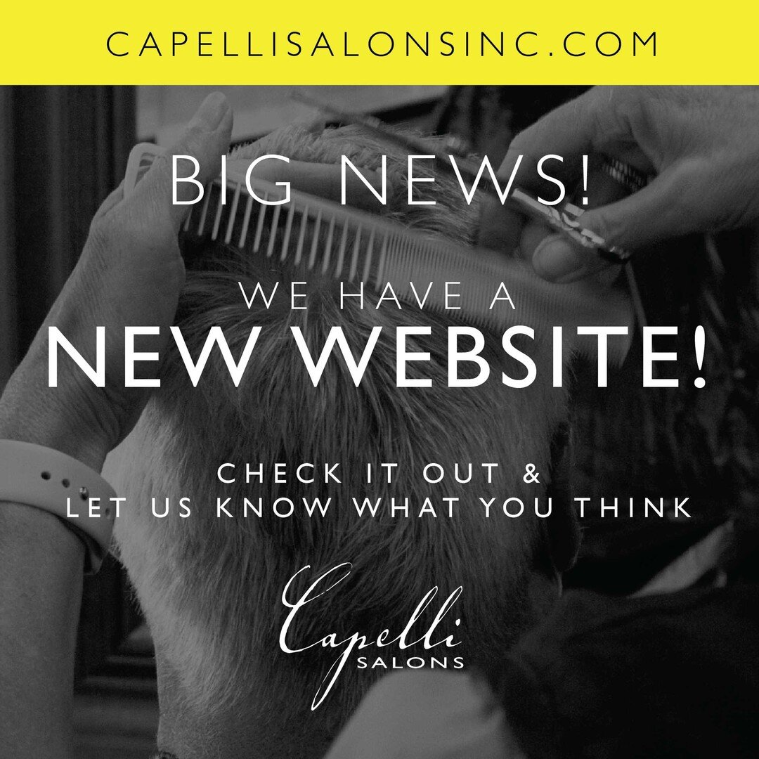 We have BIG NEWS! We now have a website and we're so excited about it! 😄😄😄

Make sure to check it out and let us know what you think:
https://capellisalonsinc.com/

Thank you for being part of the Capelli Salons family!

#Hair #Hairstyle #Hairofth