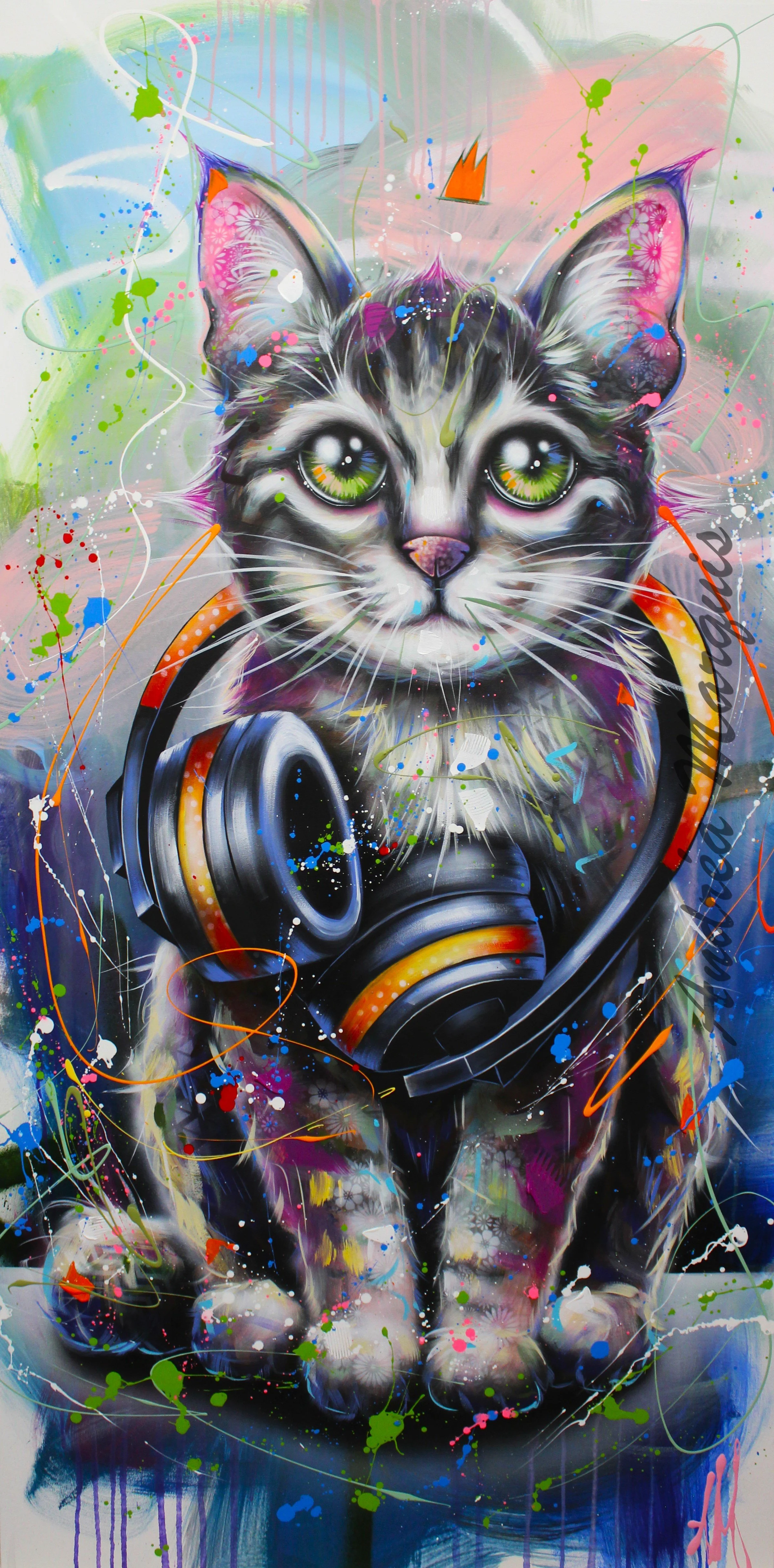 DJ Chaton! 60''x 30''