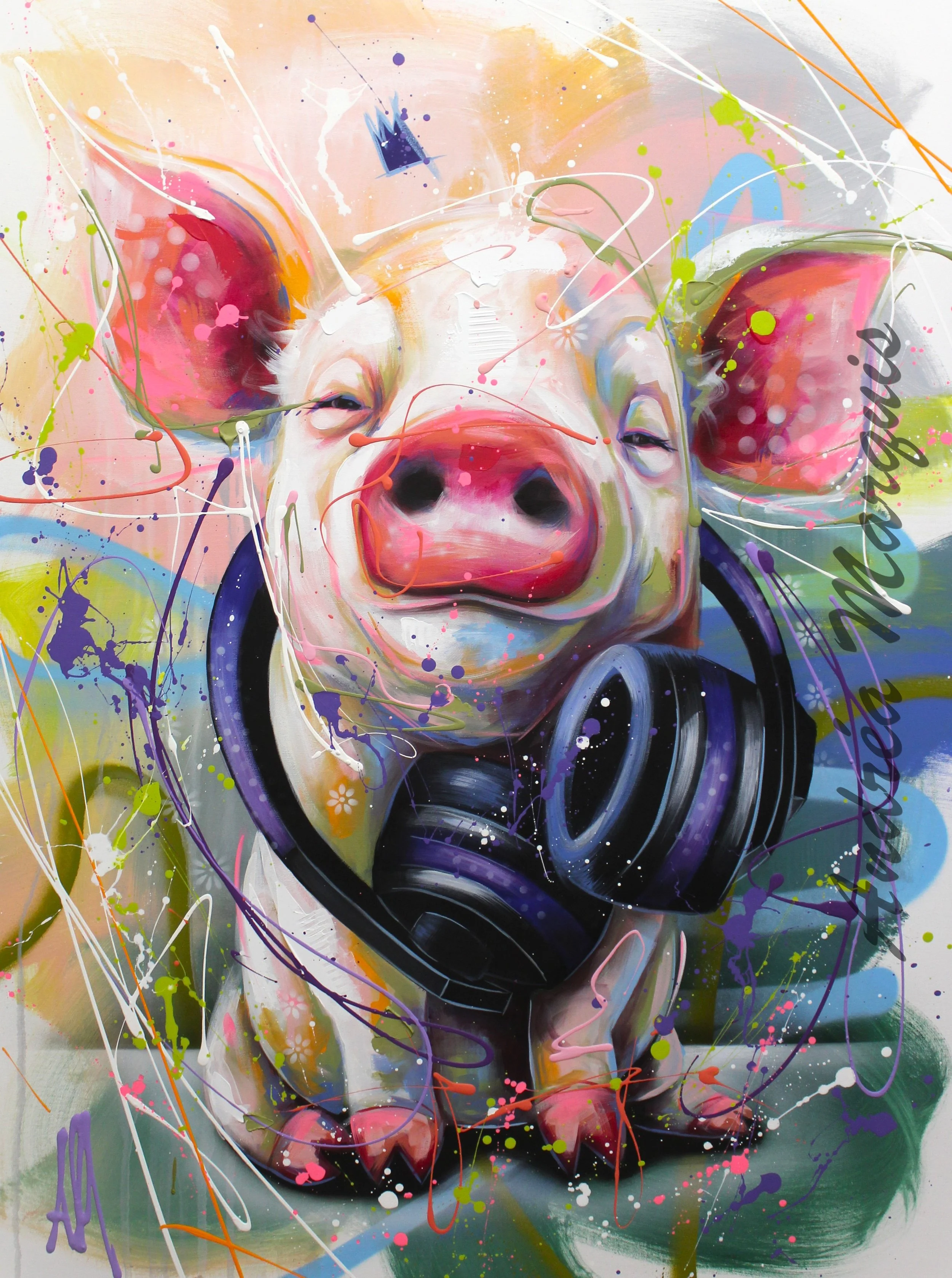DJ Pig! 40''x 30''