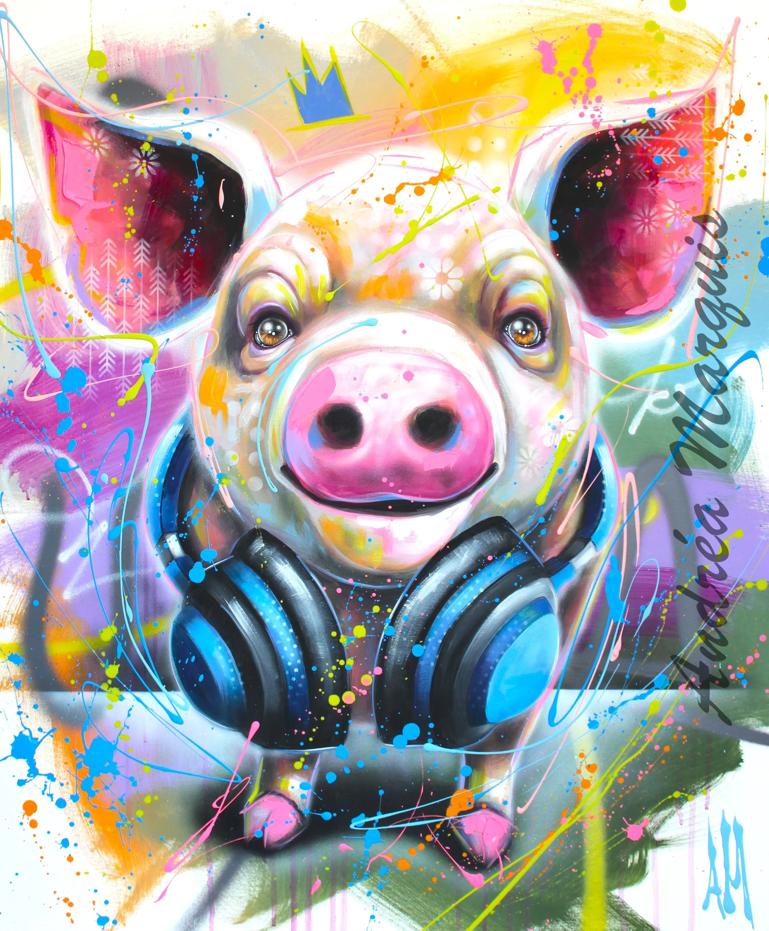 DJ Pig Party! 36''x 30''