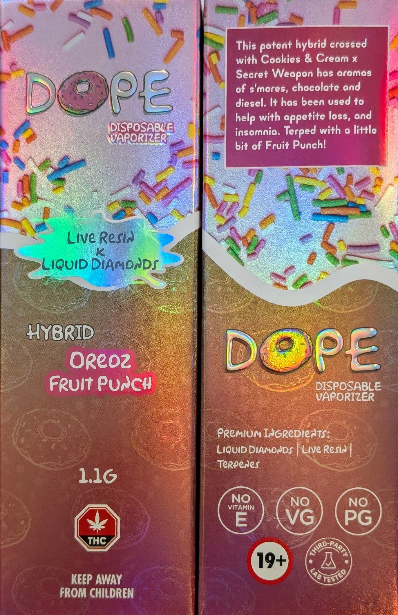 OREOZ FRUIT PUNCH - DOPE 1.1G VAPE