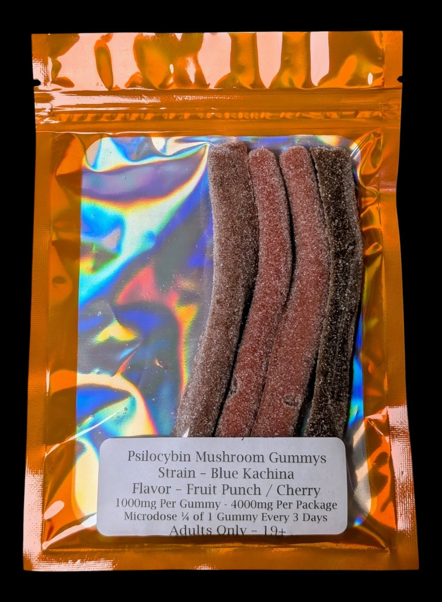 PSILOCYBIN MUSHROOM GUMMIES - BLUE KACHINA FRUIT PUNCH CHERRY