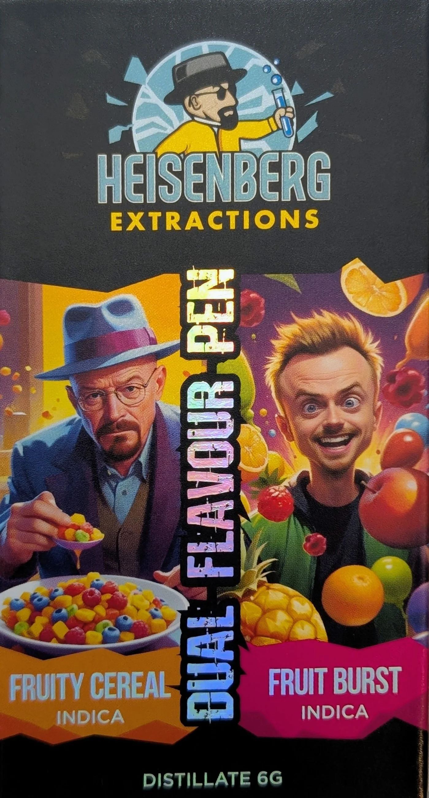 FRUITY CEREAL / FRUIT BURST - HEISENBERG 6G DUAL CHAMBER VAPES