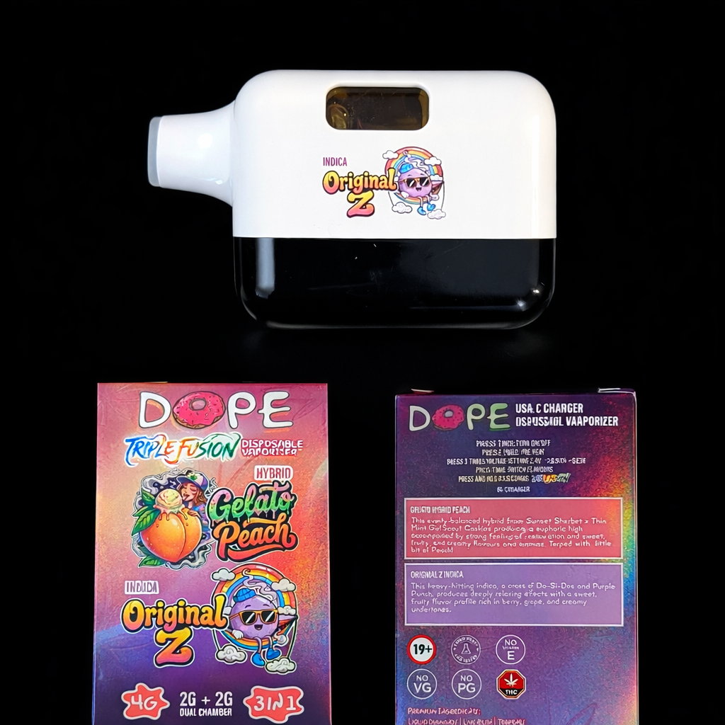 DOPE 4G VAPES - GELATO PEACH & ORIGINAL Z (NEW & IMPROVED)