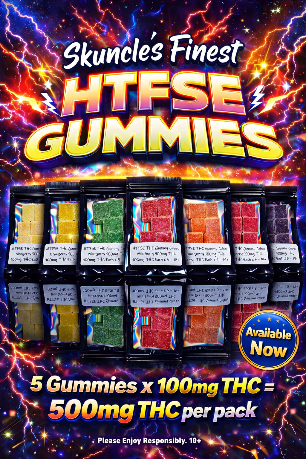 FRUIT PUNCH - SKUNCLE'S GUMMIES 500MG