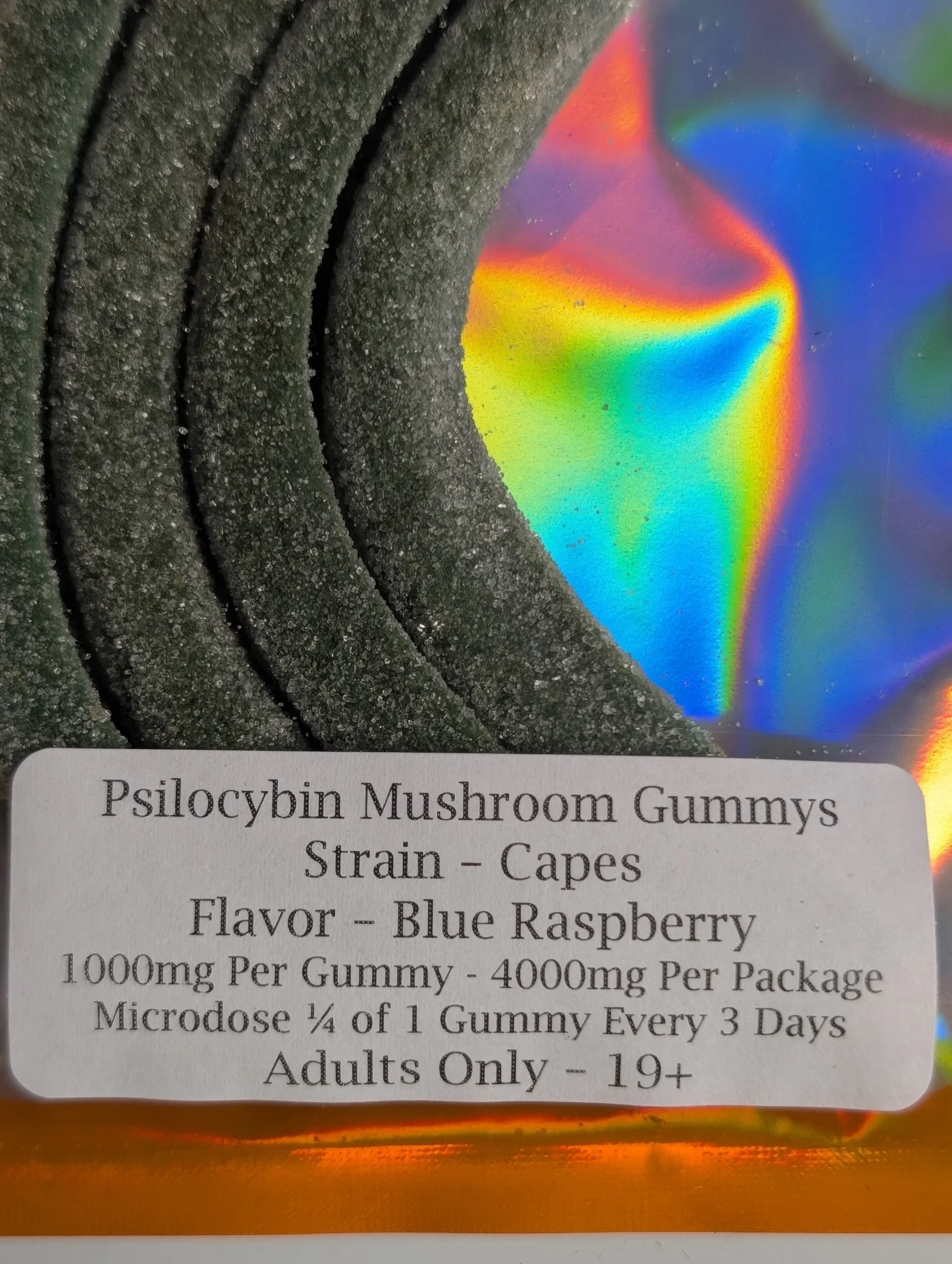 PSILOCYBIN MUSHROOM GUMMIES - CAPES BLUE RASPBERRY