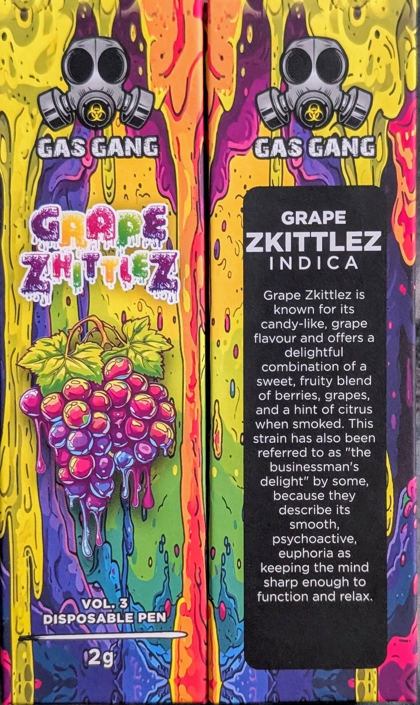 GRAPE ZKITTLEZ - GAS GANG VAPE PENS (2G)