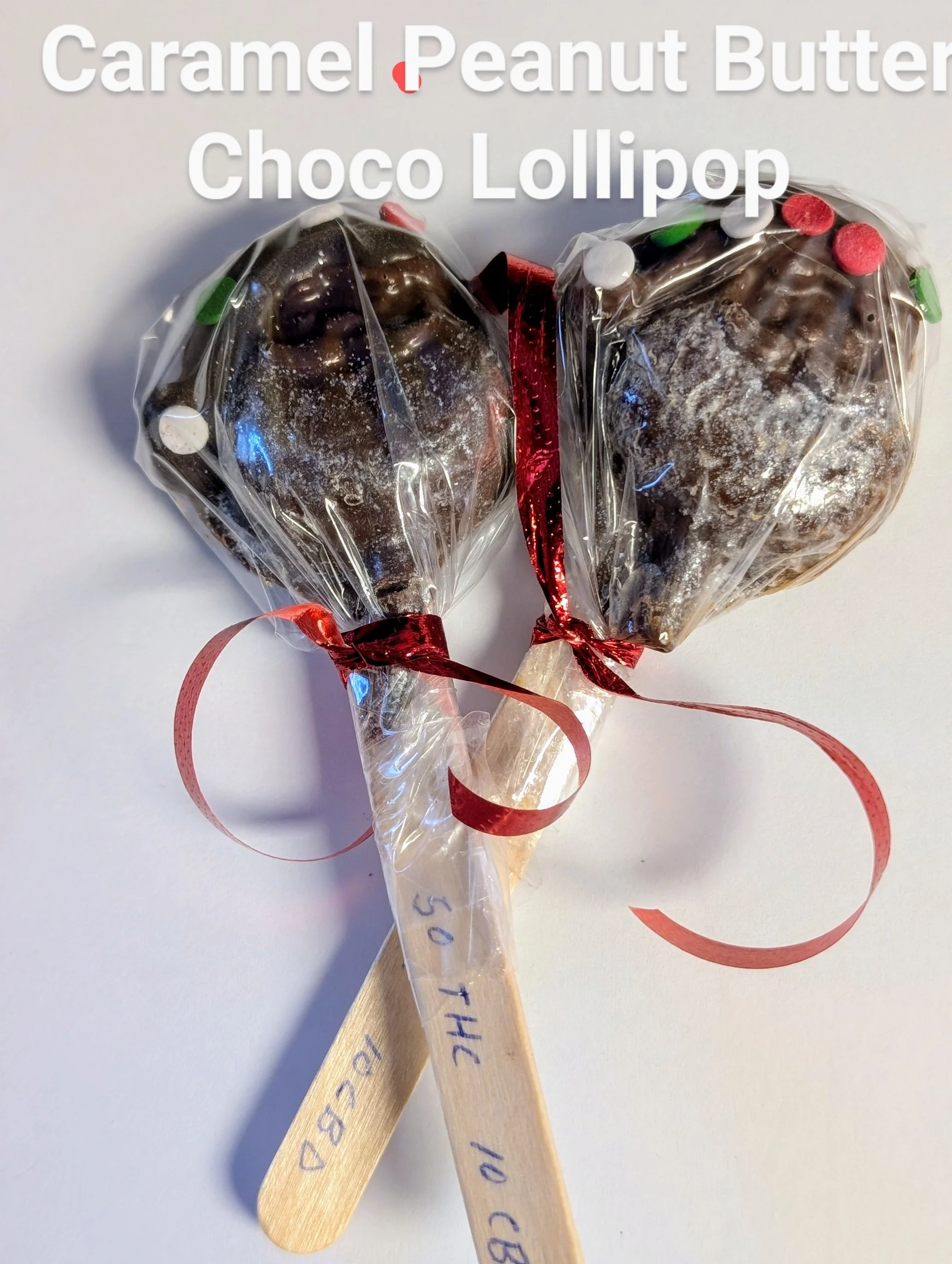 CARAMEL PEANUT BUTTER CHOCOLATE LOLLIPOPS