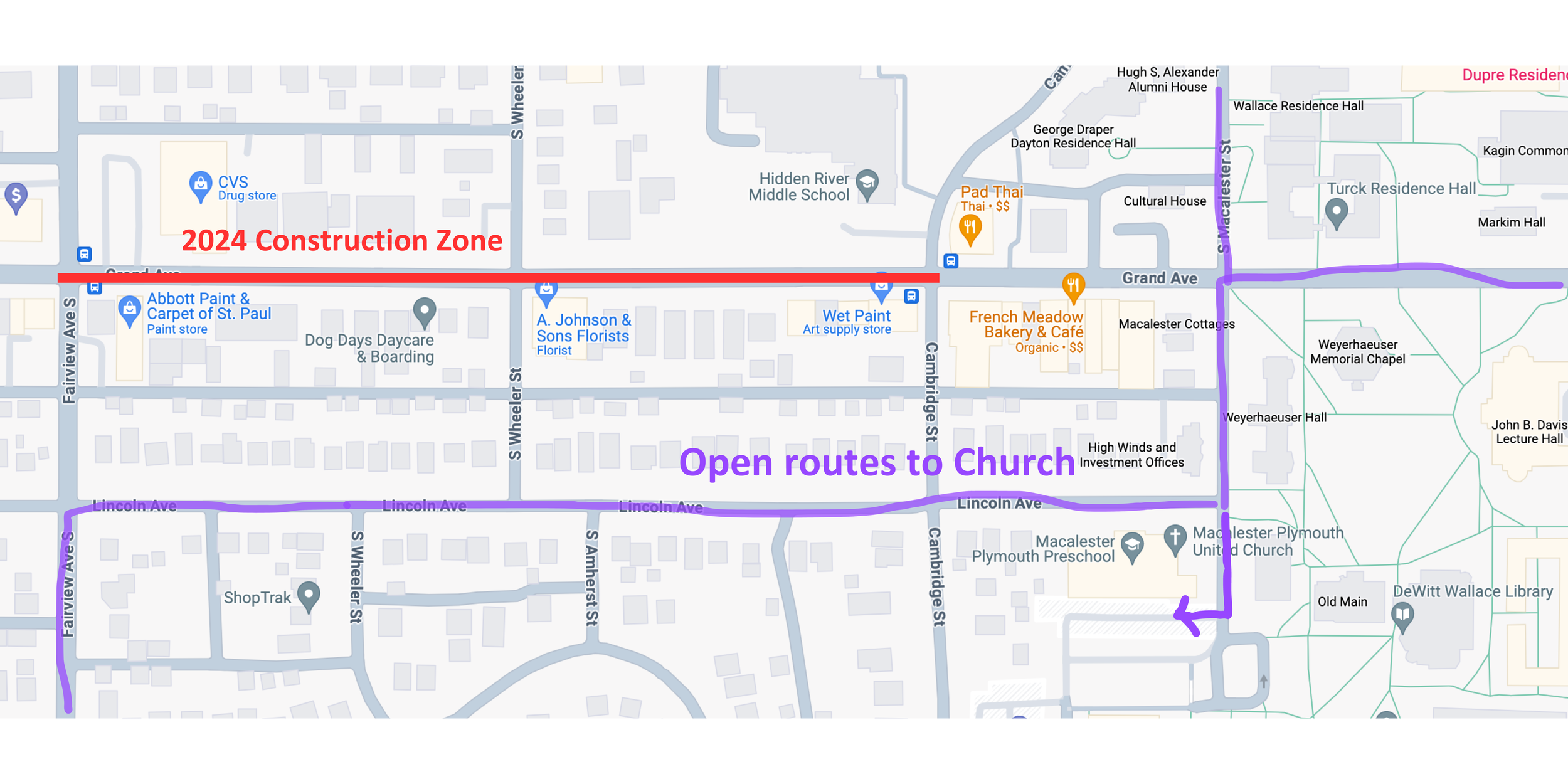 Construction on Grand Avenue 2024-2025