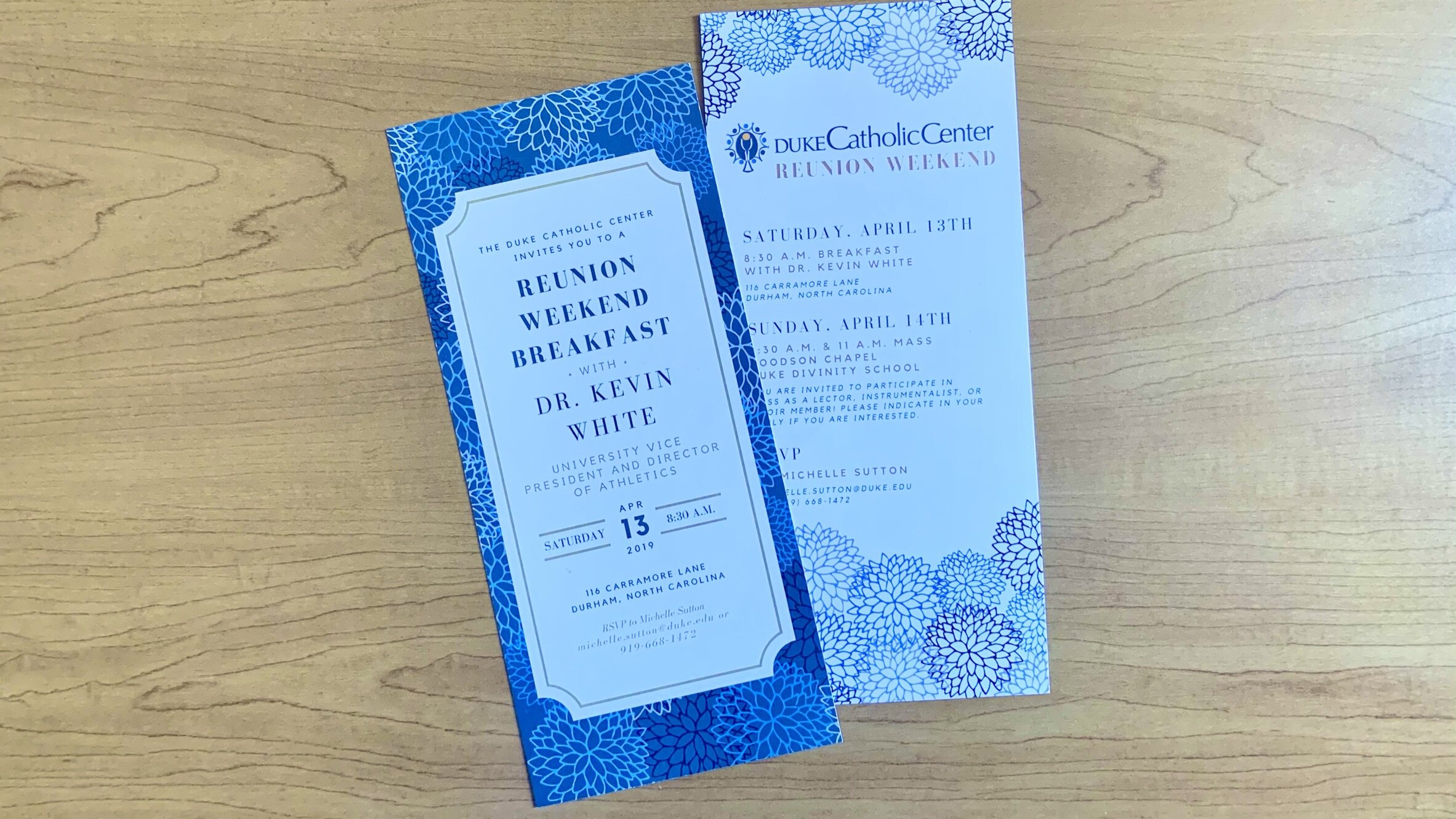 Mailed event invitation