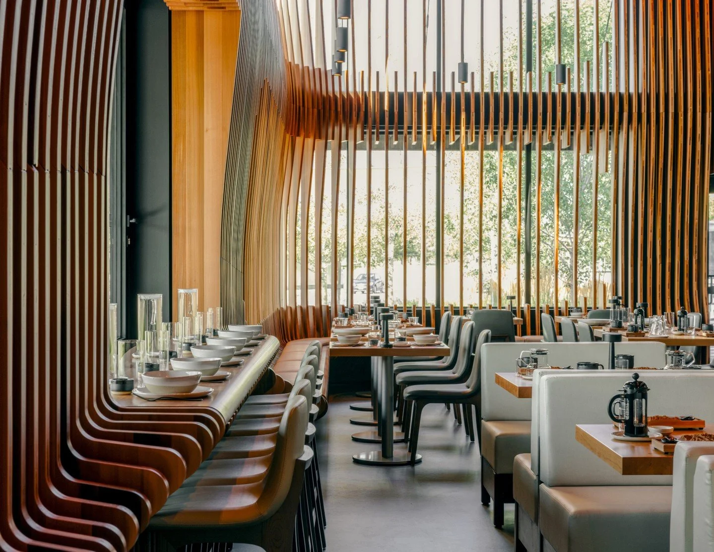 WINNER: Design Excellence - Interiors⁠
Congratulations to @the_mbac for winning the Design Excellence Award in the Interiors category in for their project "Kicking Horse Cafe"⁠
⁠
The Kicking Horse Caf&eacute; renovation brings the distinct 