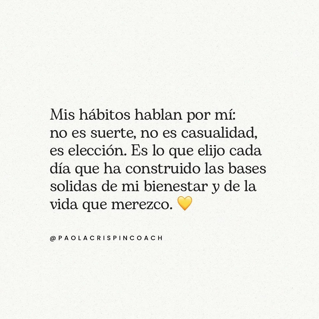 No es suerte, es elecci&oacute;n.

#PaolaCrispinCoach #HealthCoach #DecisionesConscientes #Motivacion
