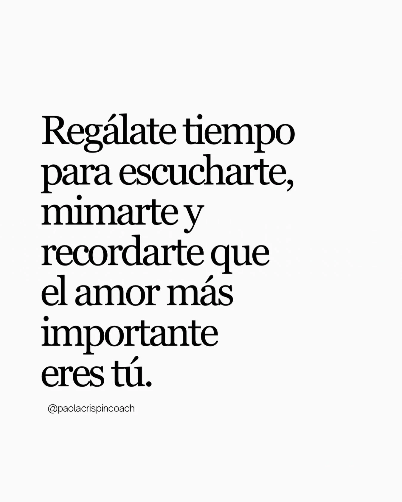 A veces nos olvidamos de la persona que m&aacute;s nos necesita: nosotras mismas. &hearts;️

Entre responsabilidades, expectativas y comparaciones, se nos olvida escucharnos, mimarnos y darnos el amor que merecemos.

Hoy reg&aacute;late un momento de