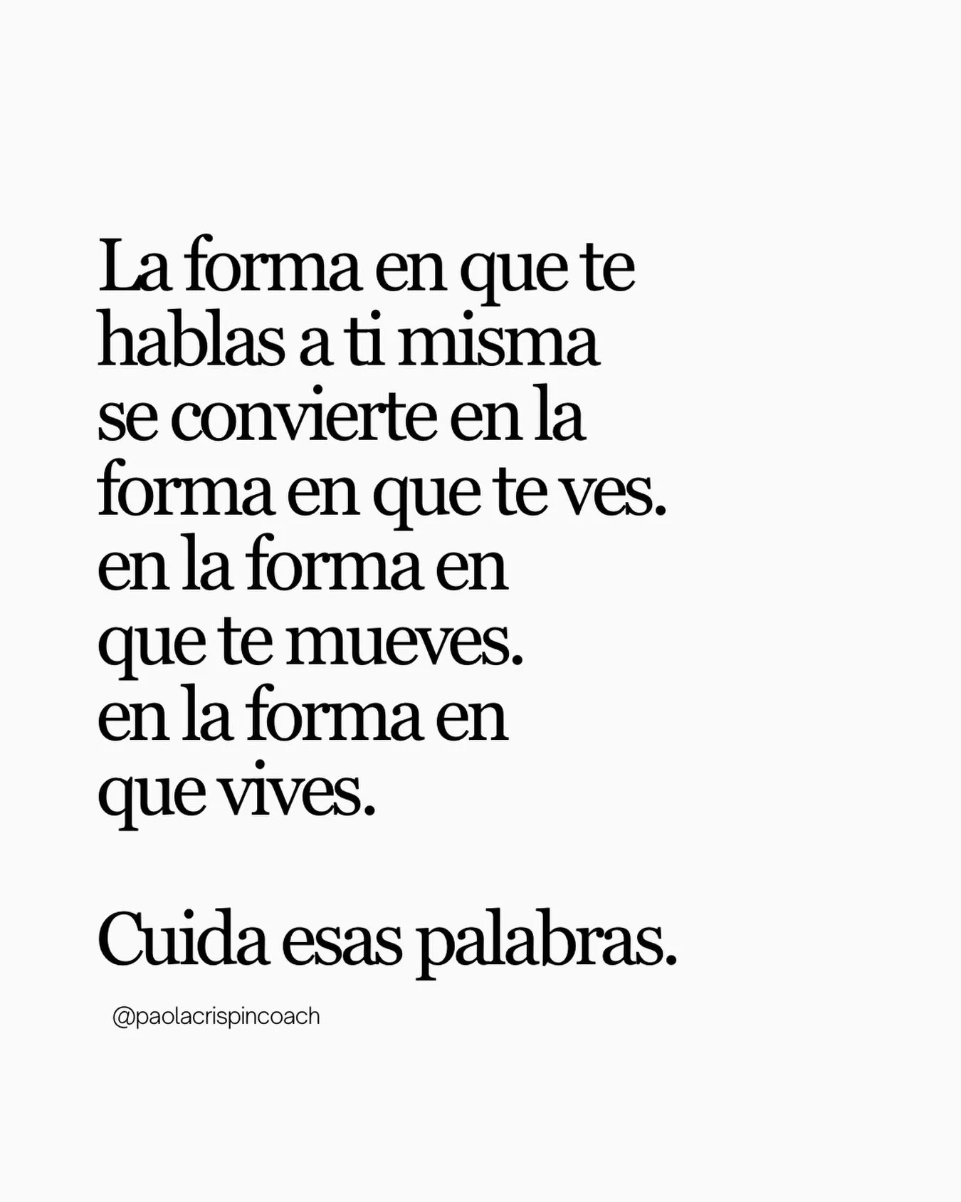 Nadie habla de esto.
De c&oacute;mo la voz que vive en tu cabeza lo colorea todo.
No solo c&oacute;mo te sientes contigo misma.

Sino c&oacute;mo te mueves por el mundo.
C&oacute;mo tomas decisiones.
C&oacute;mo te relacionas.
C&oacute;mo te permites