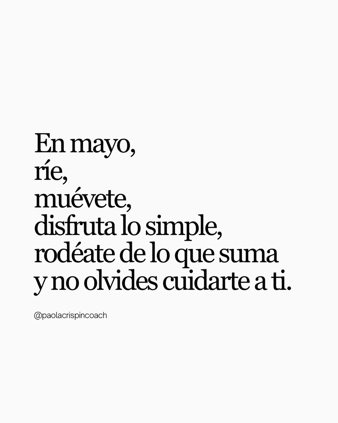 No tiene que ser un mes perfecto.

No tienes que hacerlo todo mejor, ni cambiarlo todo de golpe.

A veces, lo &uacute;nico que necesitas
es volver a lo simple.

A lo que te hace bien.
A lo que te da calma.
A lo que te devuelve a ti.

Que este mes no 