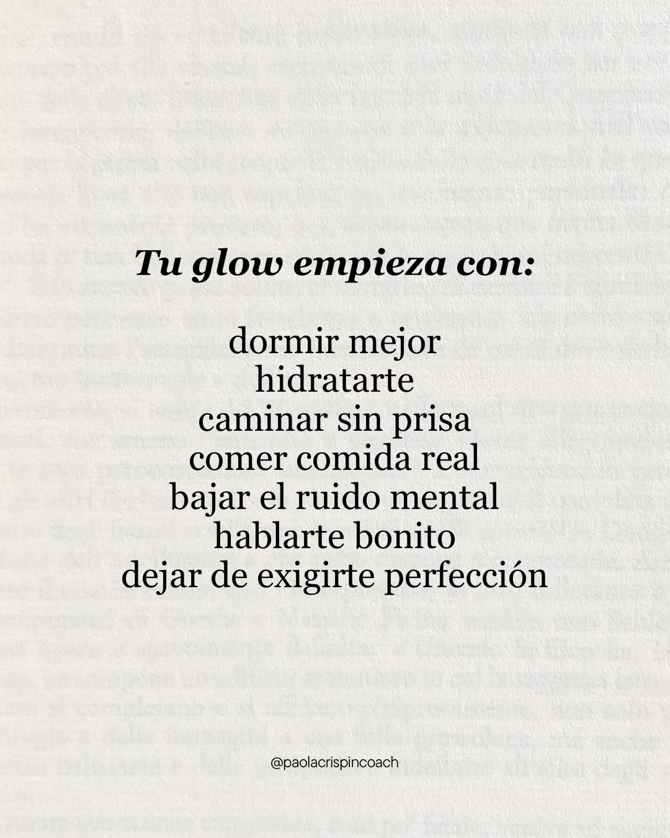 Tu glow no empieza con un producto.

Empieza cuando tu cuerpo deja de sobrevivir y empieza a sentirse cuidado.

Dormir mejor.
Comer mejor.
Pensar mejor de ti.

A veces los cambios m&aacute;s visibles empiezan con h&aacute;bitos invisibles. 🤍