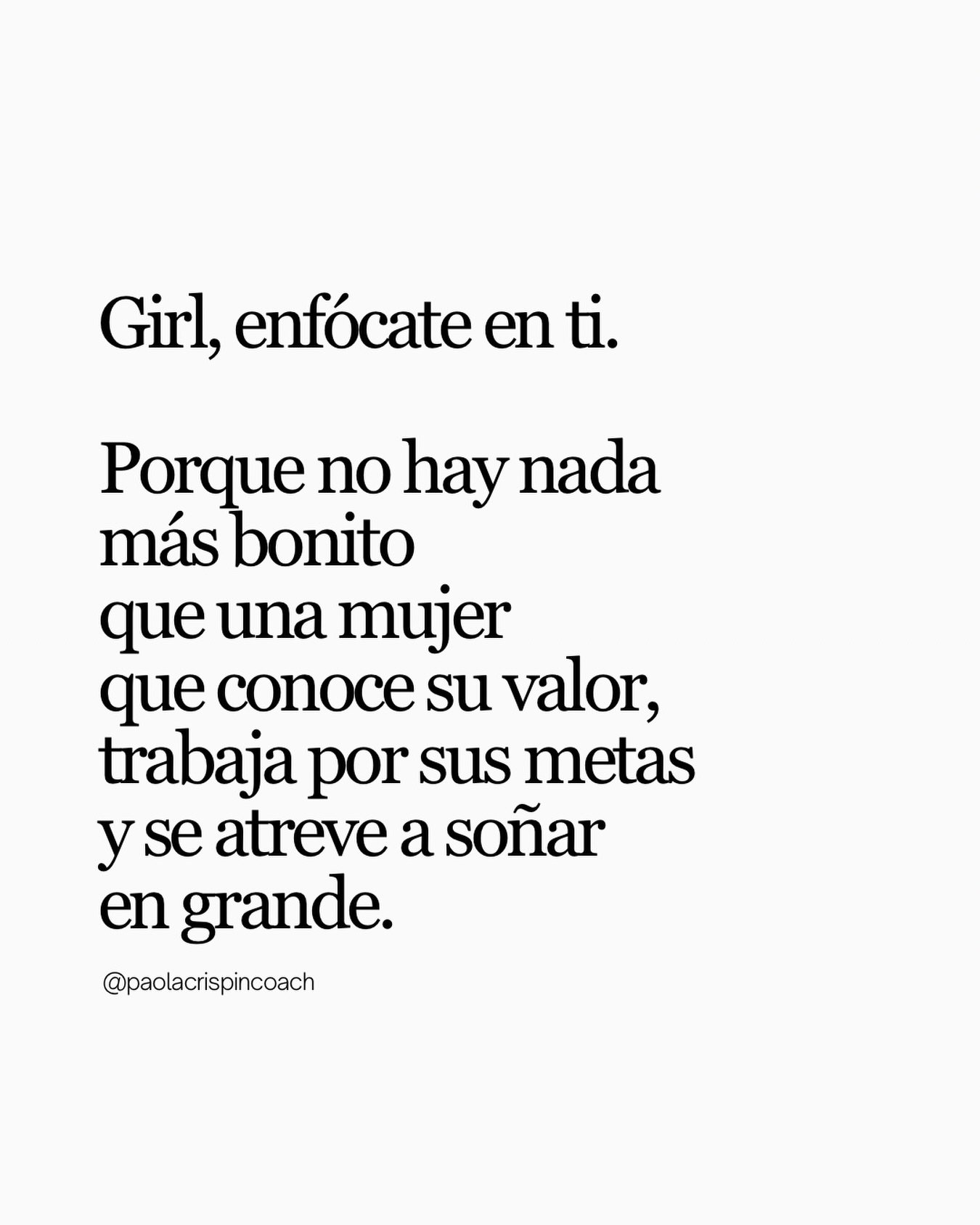 Todo empieza a cambiar
cuando dejas de poner tu energ&iacute;a
en lo que te drena, te distrae o te hace dudar de ti.

Cuando dejas de mirar tanto afuera
y vuelves a ti.

A lo que quieres construir.
A la mujer que est&aacute;s eligiendo ser.
A la vida