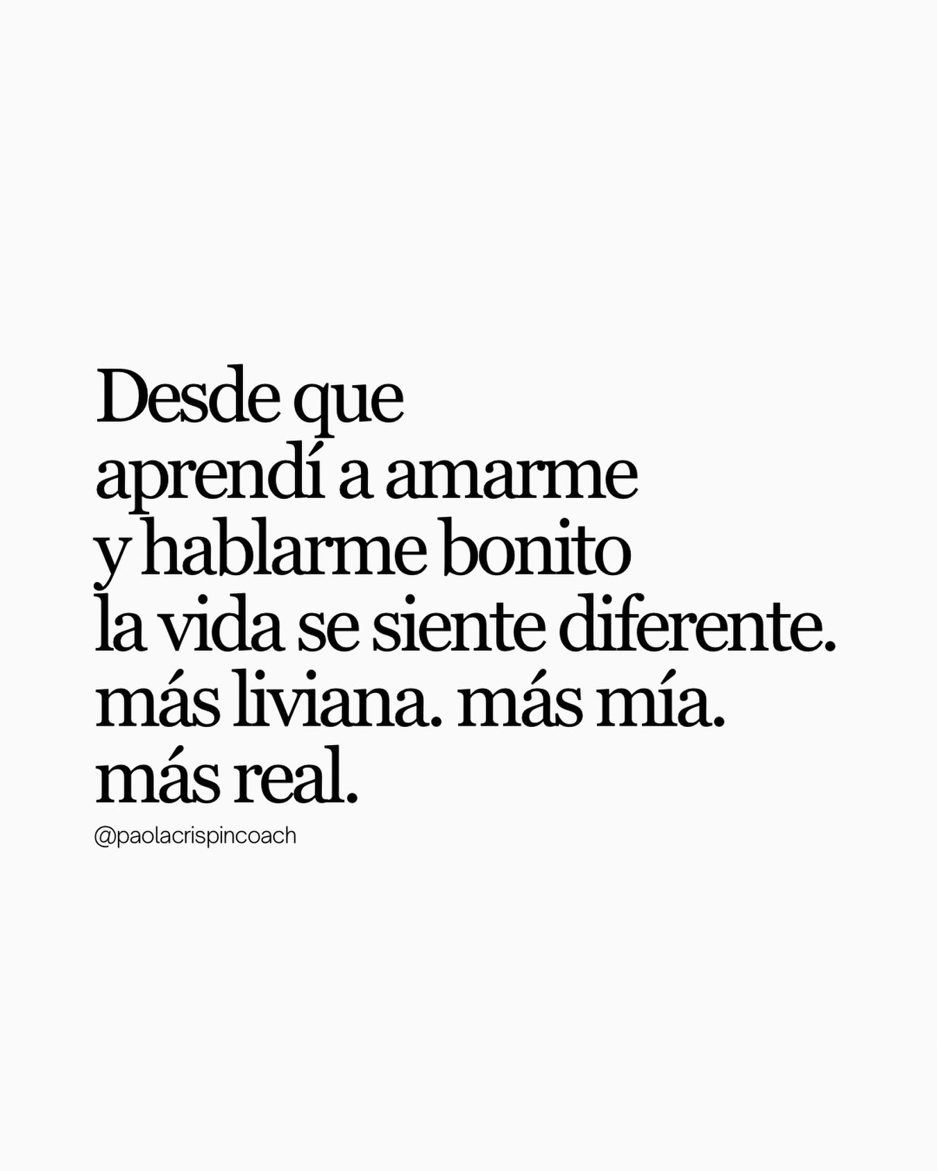 El cambio m&aacute;s grande que puedes hacer
no se ve por fuera.

Es aprender a hablarte bonito
cuando nadie est&aacute; escuchando. 🤍