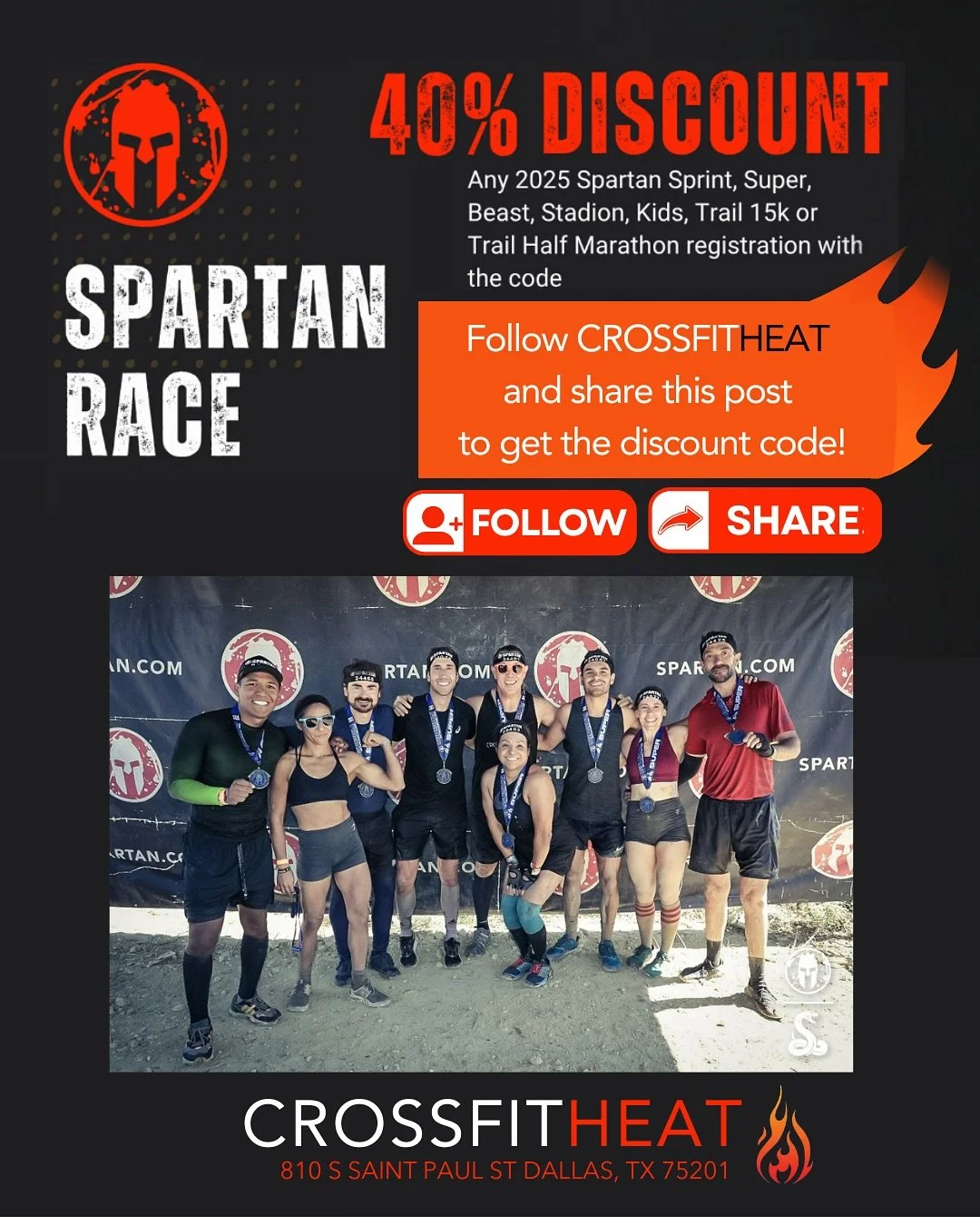 We had such a good time at the Spartan race last year, and we&rsquo;re already getting ready for the next one! 🙋🏽🙋🏻&zwj;♀️

If you want to join in, we&rsquo;ve got a 40% discount code to share!! 😏

Just follow us, share this post, and we&rsquo;l