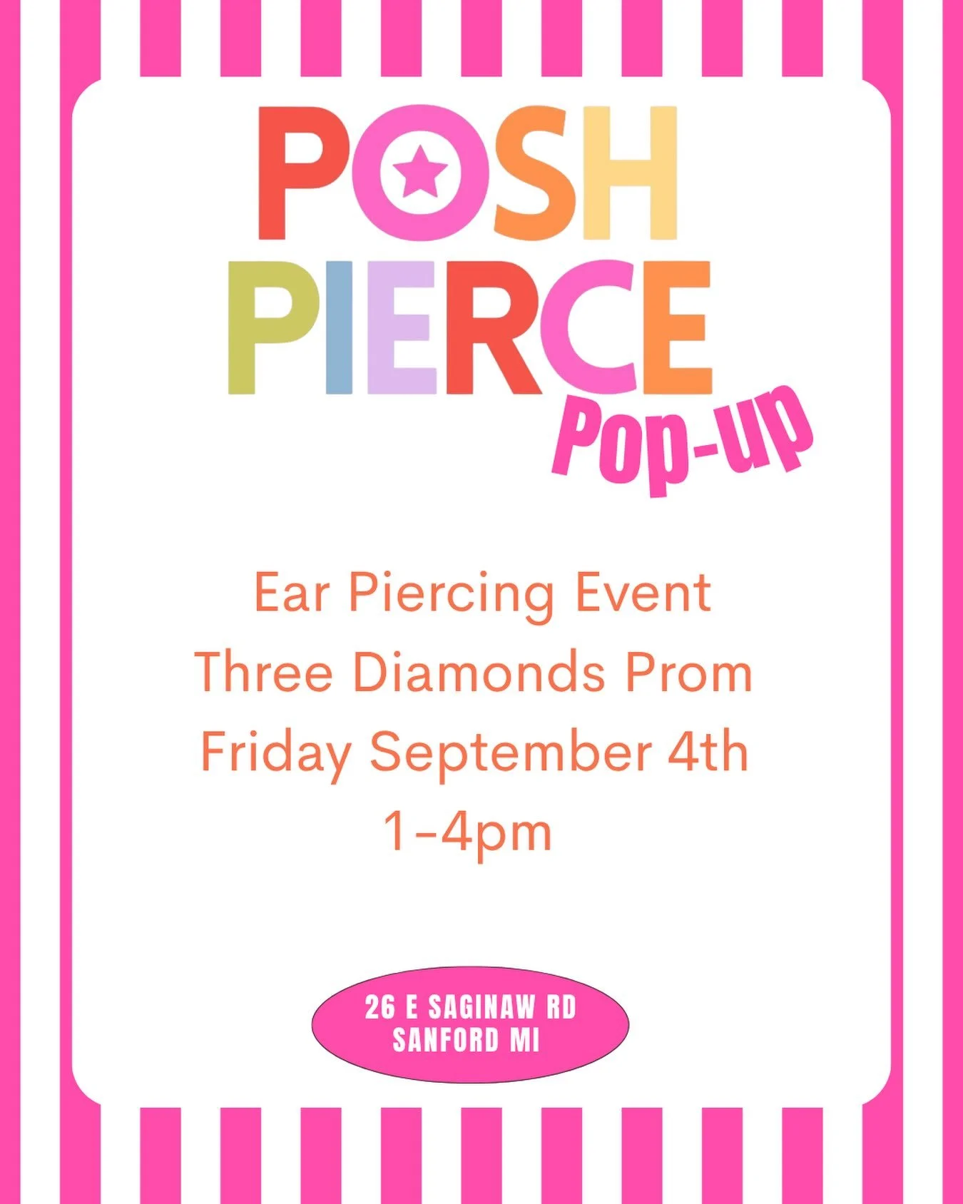 Tomorrow from 1-4pm @poshpierce will be at the shop! Stop in get a dress and get your ears pierced to celebrate!!