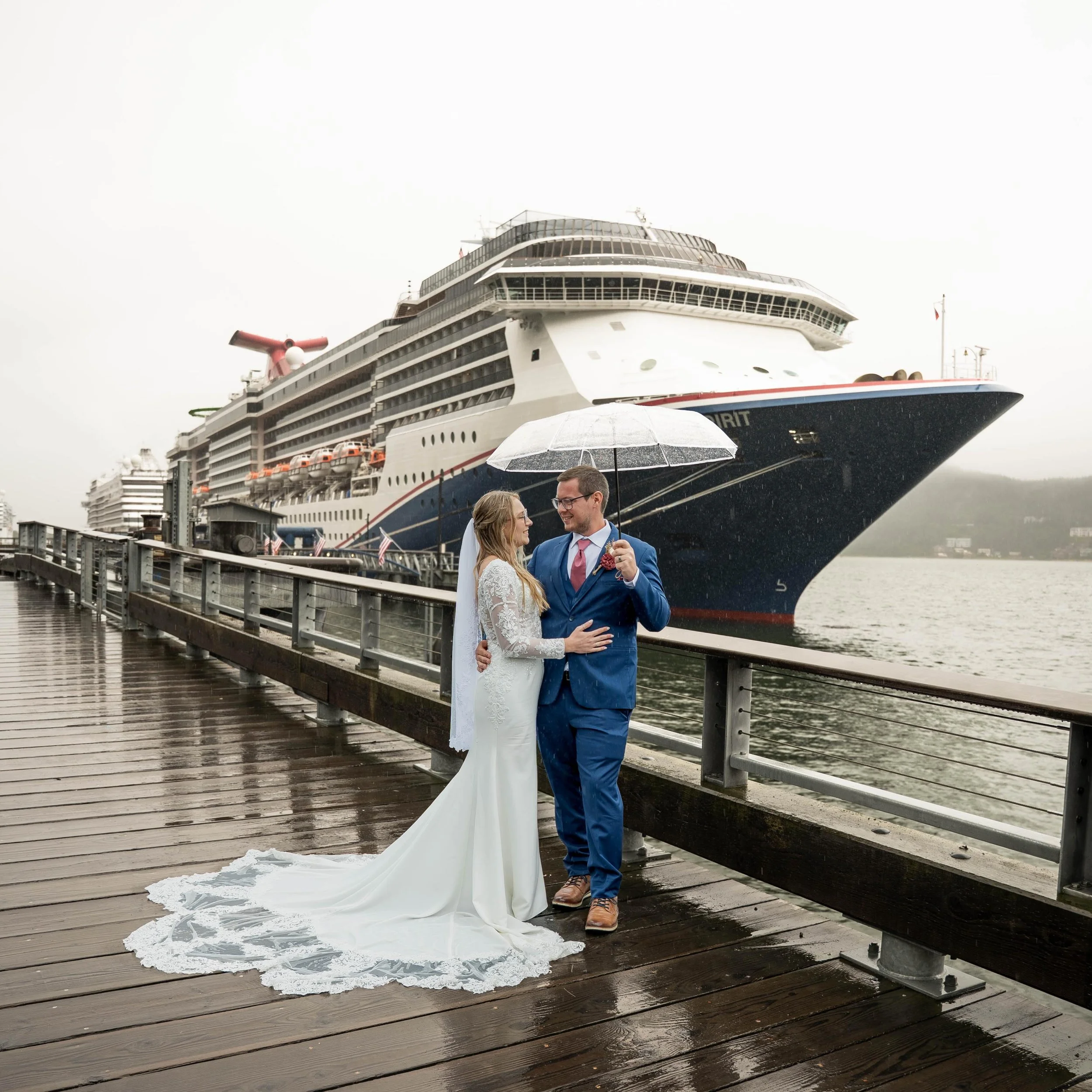 Kourtney &amp; CJ said &ldquo;I Do&rdquo; in Juneau, Alaska this August🤍 Alaska in the summer is absolutely stunning, but not quite as stunning as Kourtney in her bridal gown!! Wishing all the best to this adventurous couple as they head into the ne