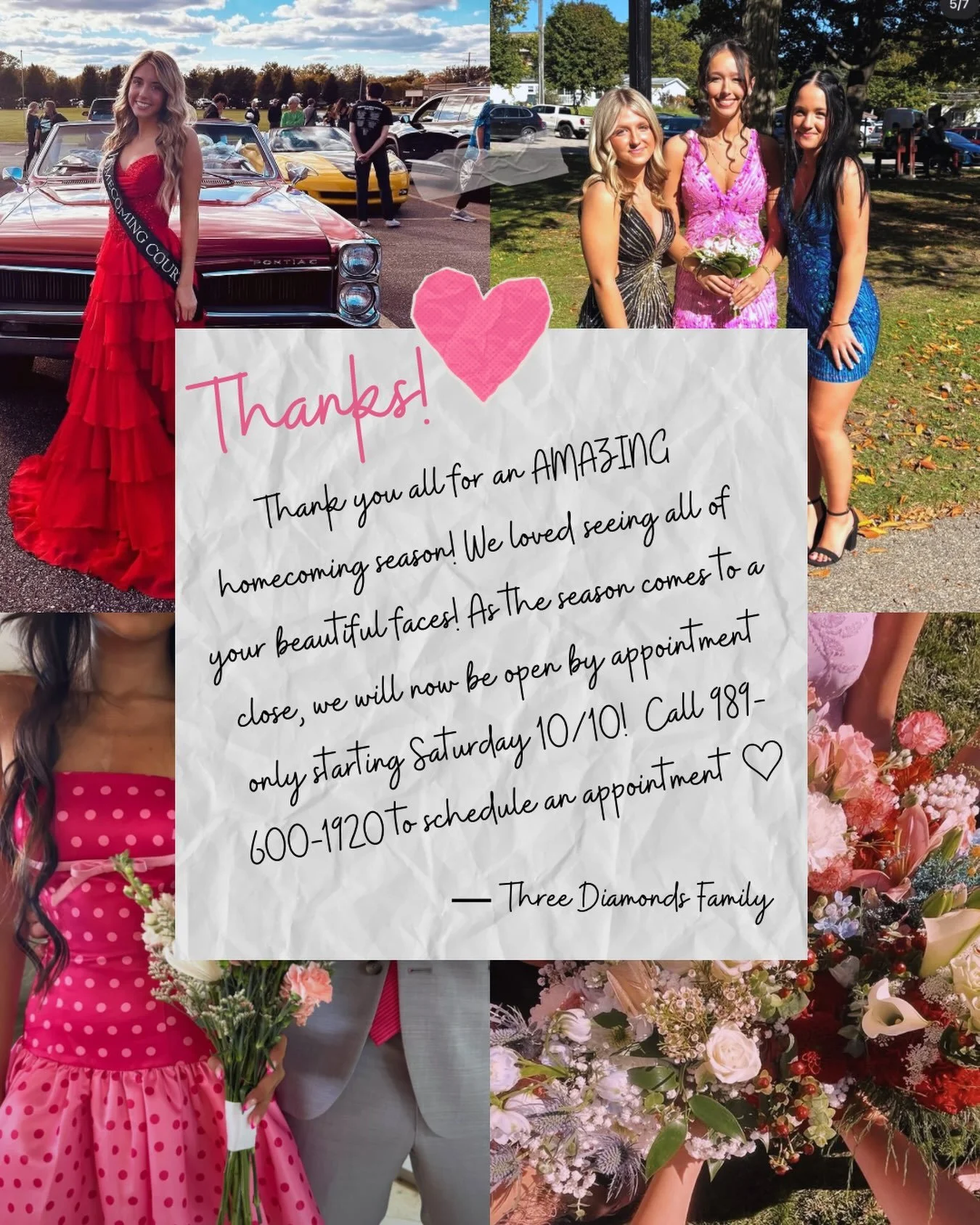 We can&rsquo;t wait to see you lovely ladies at prom!😍💕✨💎😊💋 Thank you all so much for shopping Three Diamonds, we loved meeting a lot of you for the first time, and seeing a lot of our girlies come back as well💕💕 We LOVE building these relatio