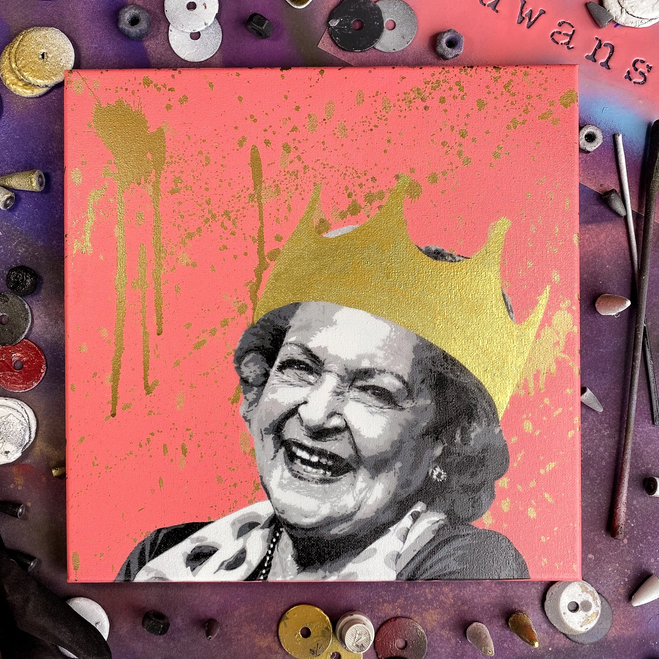THE GOLDEN GIRL | Betty White Stencil Art v5