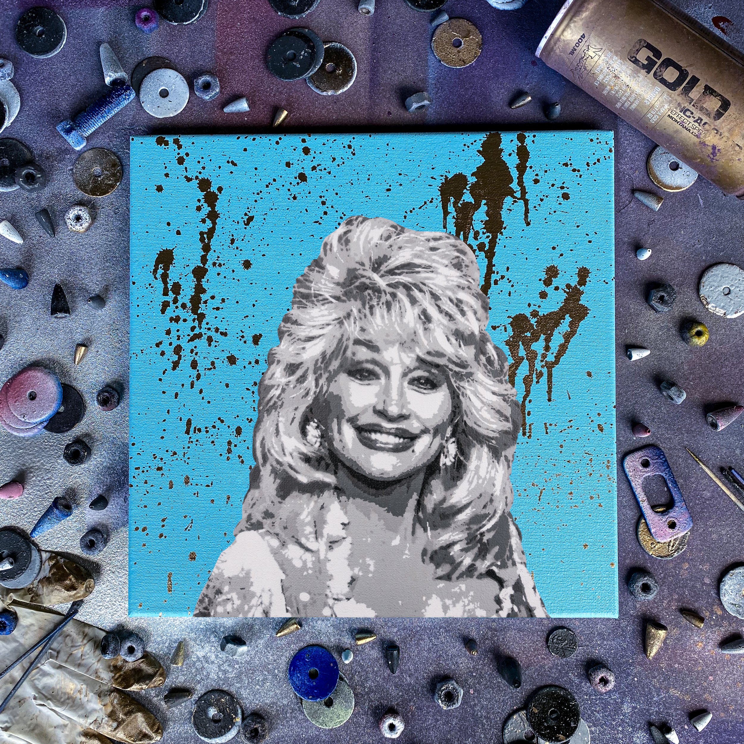 Dolly Parton Stencil Art v4