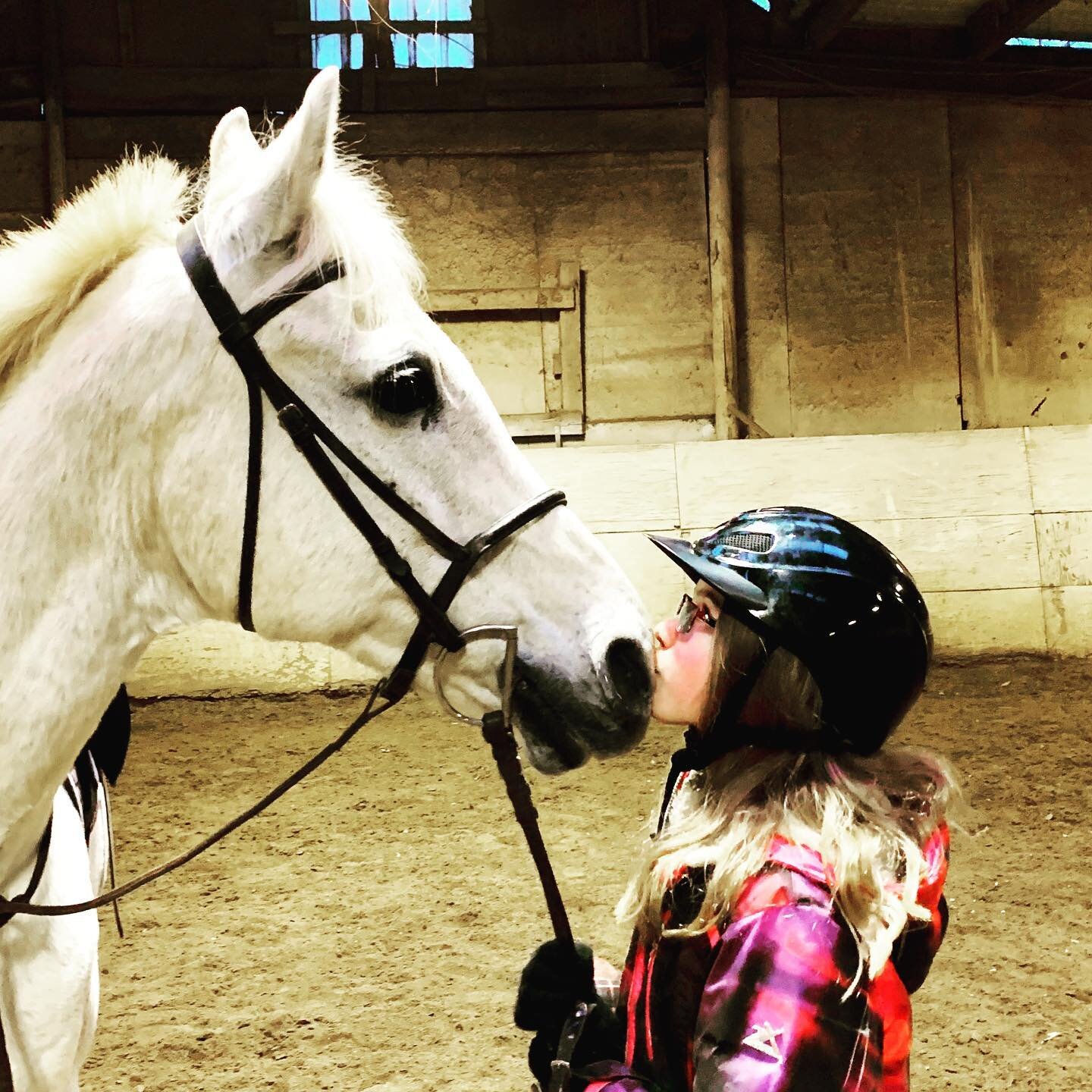 Silly Saturday came a little early. Friday&rsquo;s early release day was for horseback riding and horse kisses❤️😘🐴