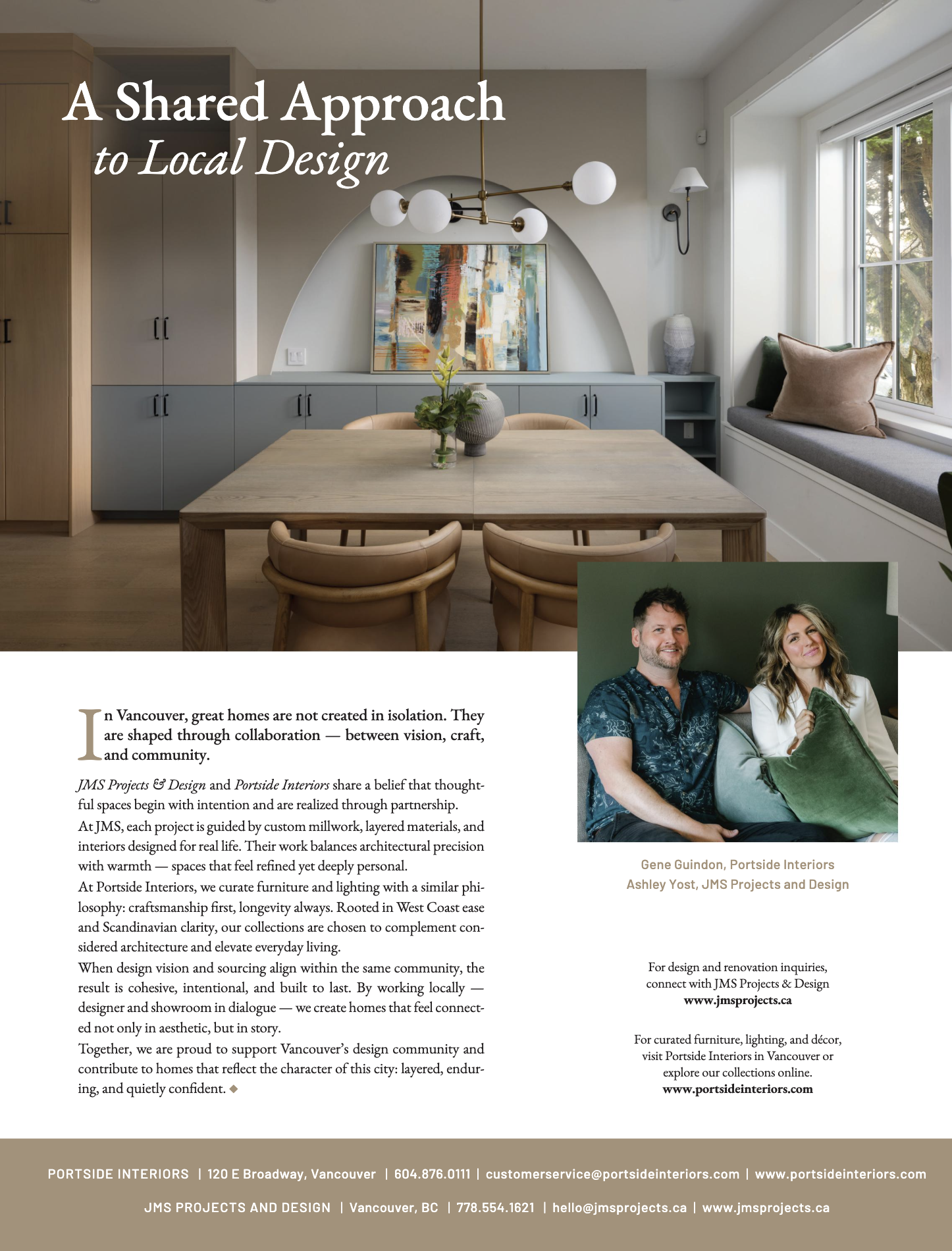 Vancouver is Awesome Feature - JMS Projects x Portside Interiors