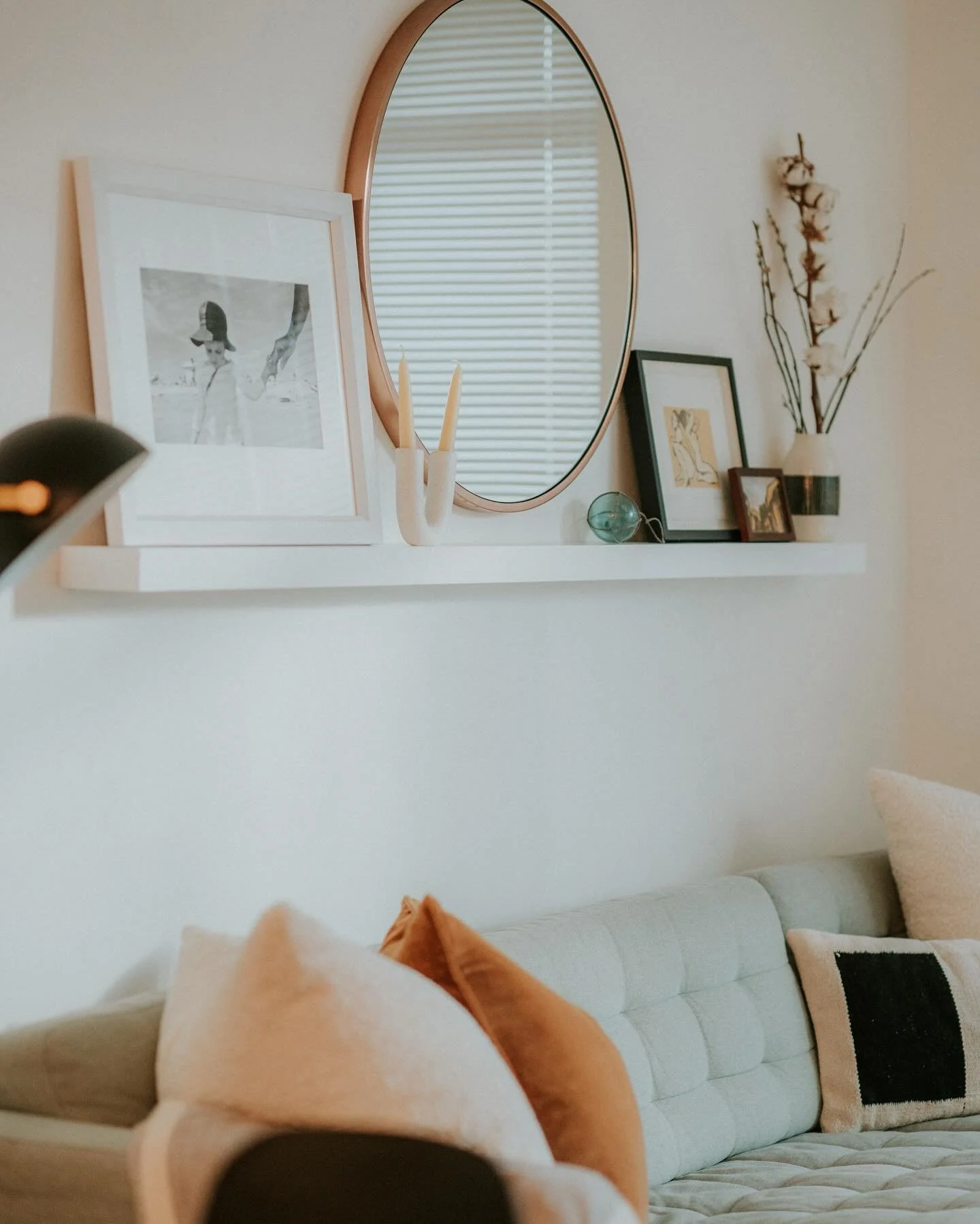 BEFORE &amp; AFTER 👀 We incorporated existing pieces and sprinkled in some new pieces to create a livable and elevated space. You don&rsquo;t always have to buy everything new! #beforeandafter